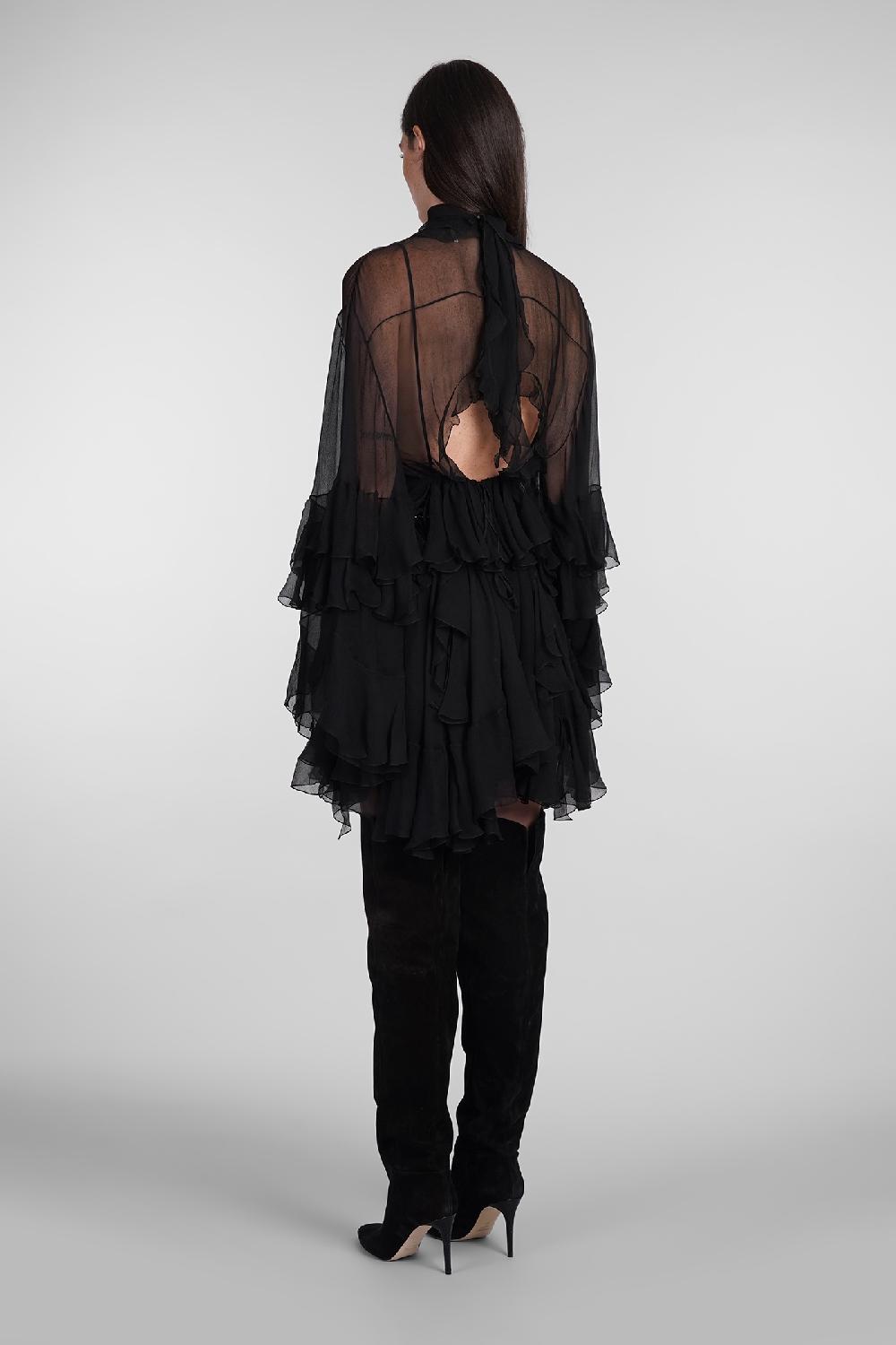 Deliberti Chloé Abito In Seta Nera Cod. 404201 - Deliberti The Luxury Shopping