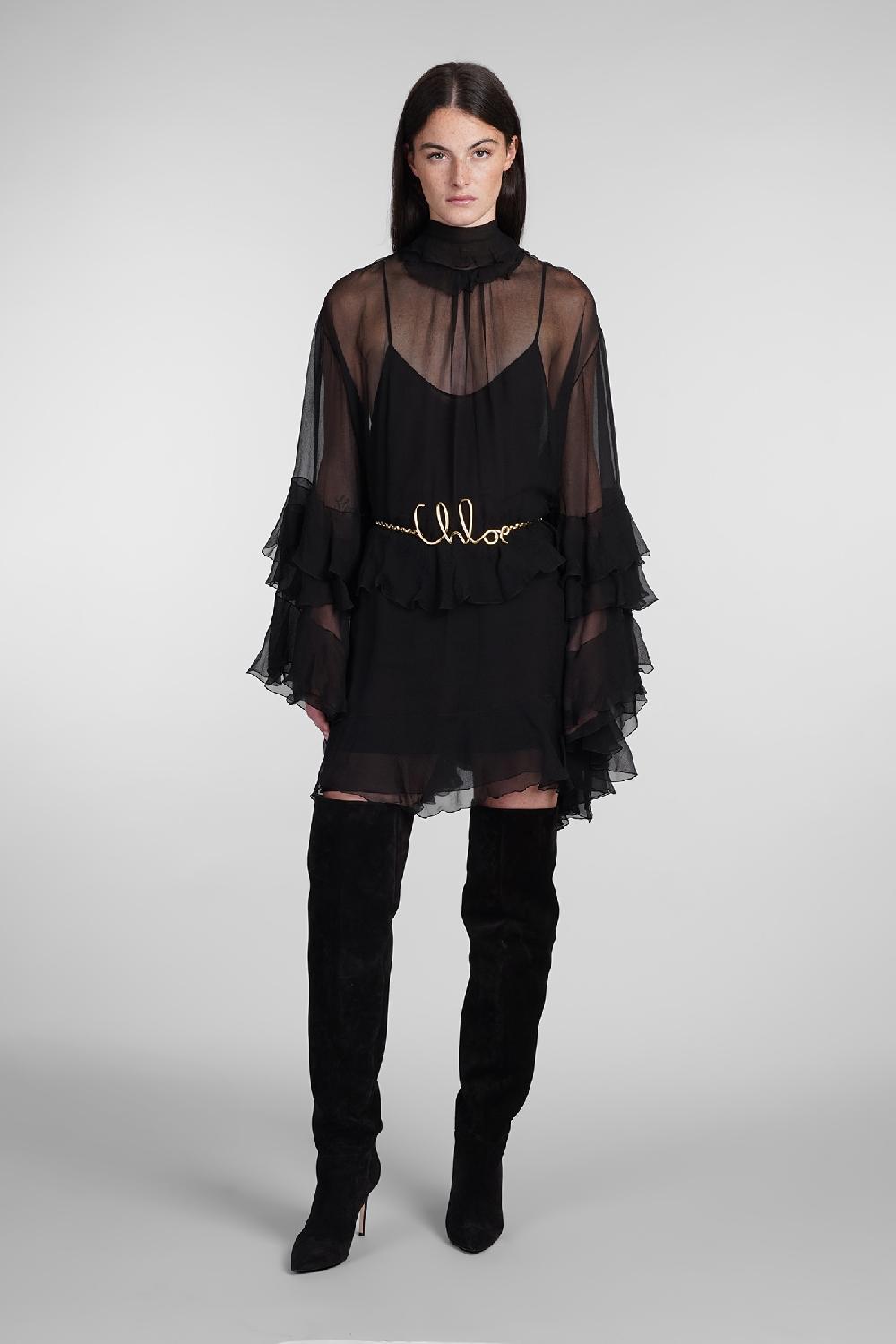 Deliberti Chloé Abito in seta nera cod. 404201 - Deliberti The Luxury Shopping