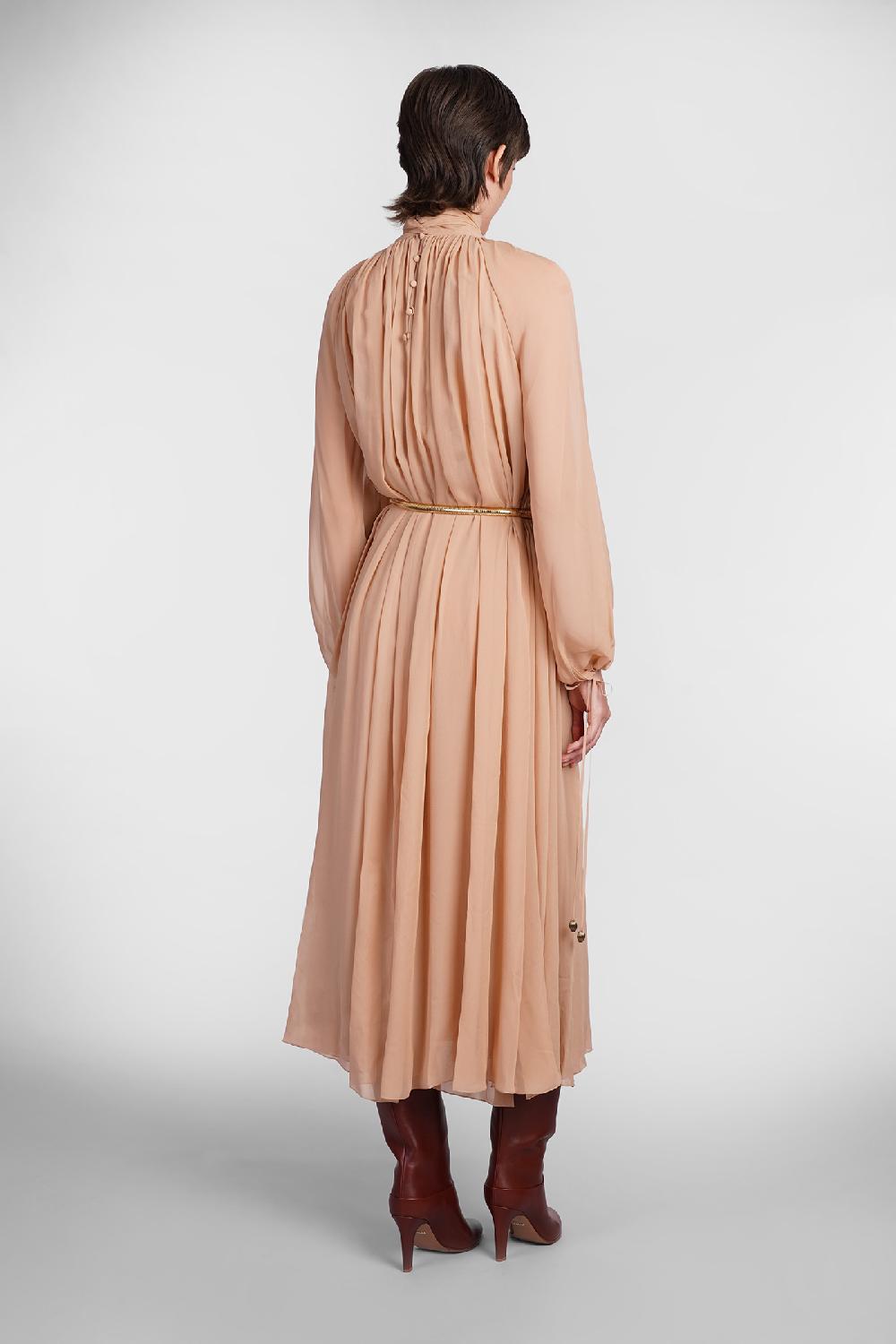 Deliberti Chloé Abito In Seta Rosa Cod. 406245 - Deliberti The Luxury Shopping