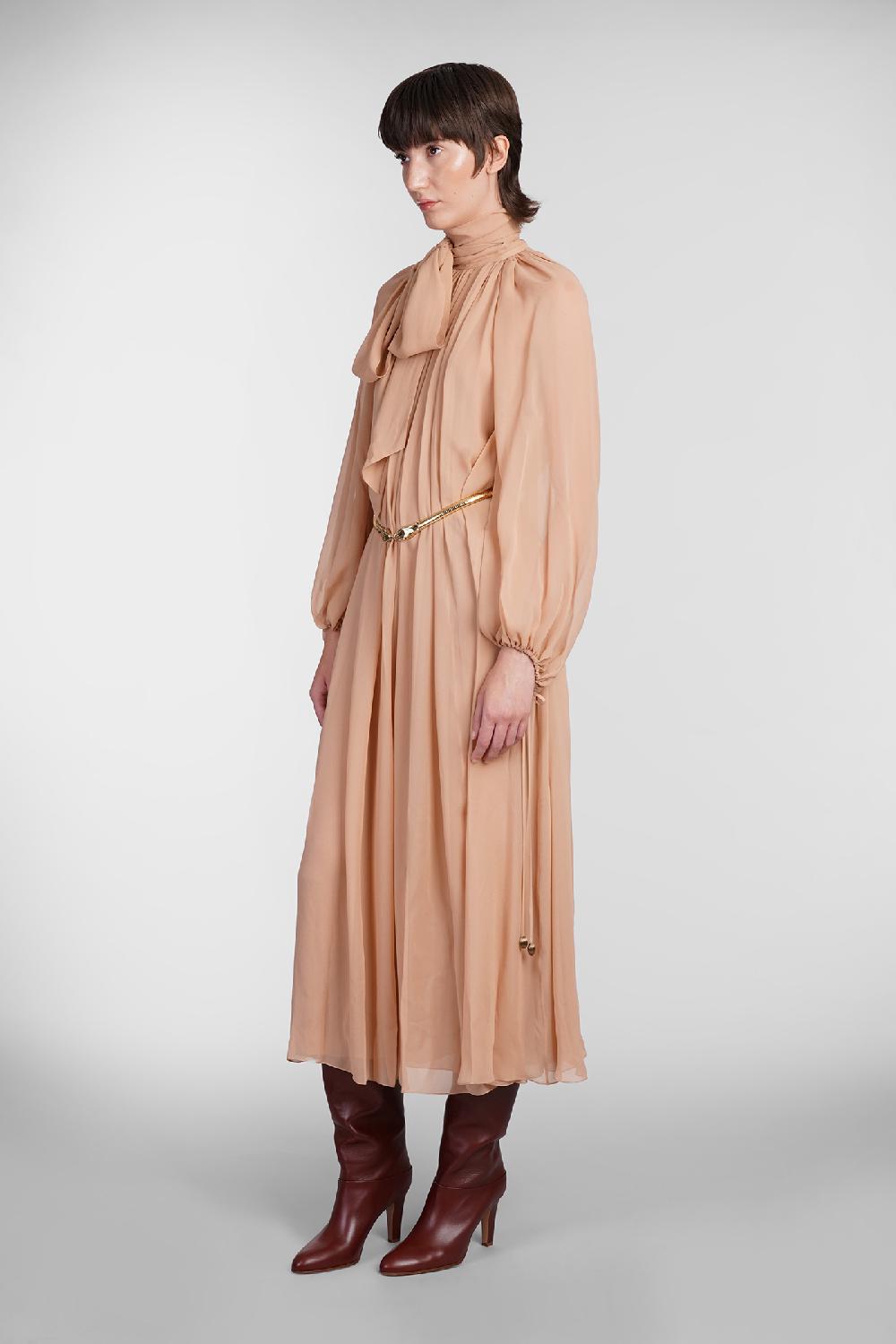 Deliberti Chloé Abito In Seta Rosa Cod. 406245 - Deliberti The Luxury Shopping