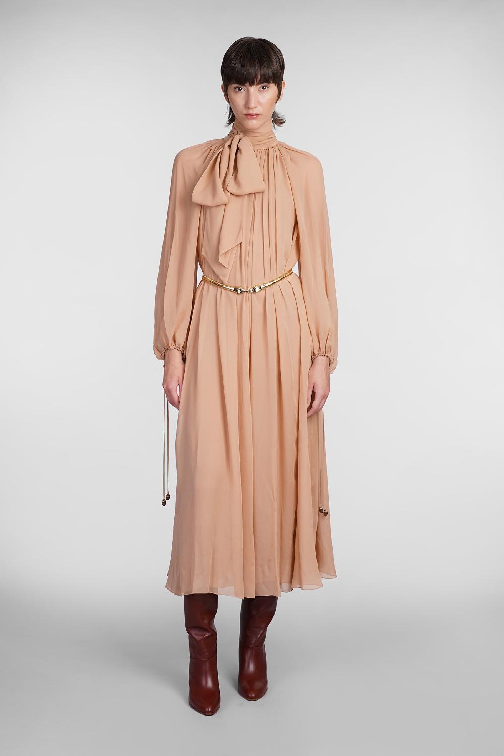 Deliberti Chloé Abito in seta rosa cod. 406245 - Deliberti The Luxury Shopping