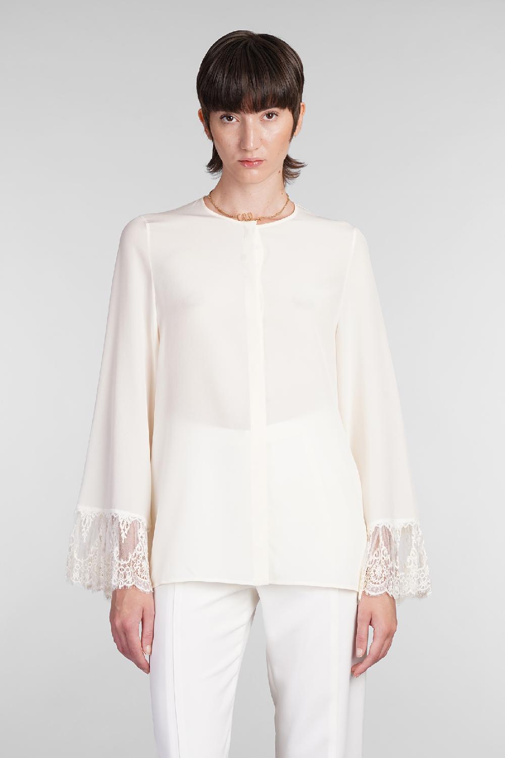 Deliberti Chloé Blusa in seta beige cod. 406246 - Deliberti The Luxury Shopping
