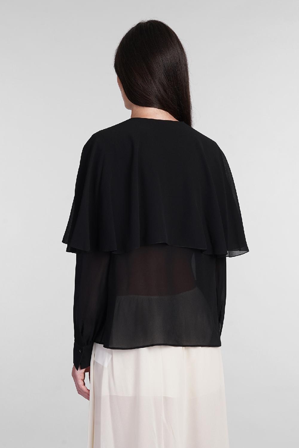 Deliberti Chloé Blusa In Seta Nera Cod. 404203 - Deliberti The Luxury Shopping
