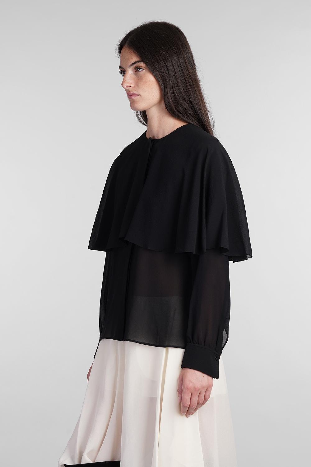 Deliberti Chloé Blusa In Seta Nera Cod. 404203 - Deliberti The Luxury Shopping