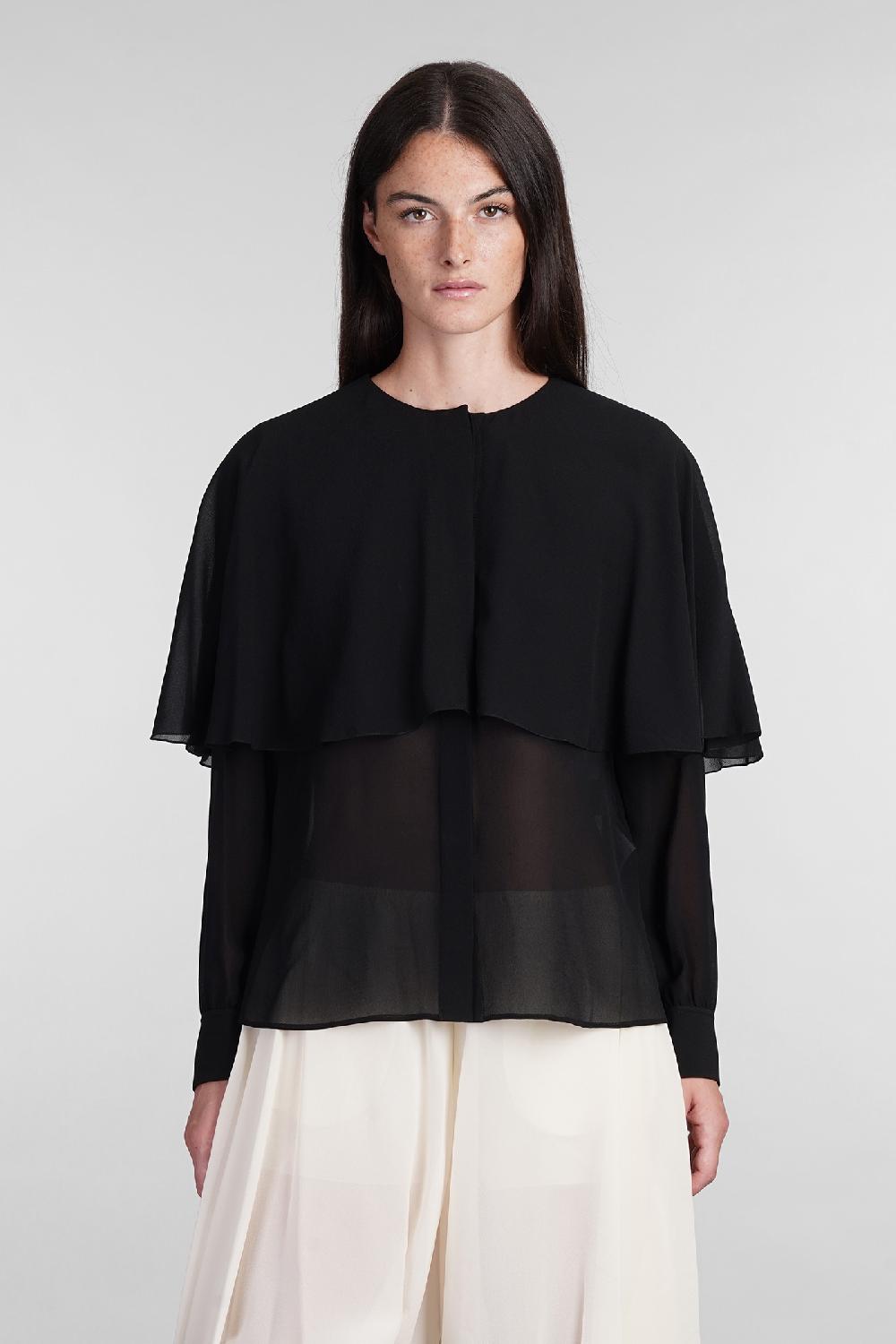 Deliberti Chloé Blusa in seta nera cod. 404203 - Deliberti The Luxury Shopping