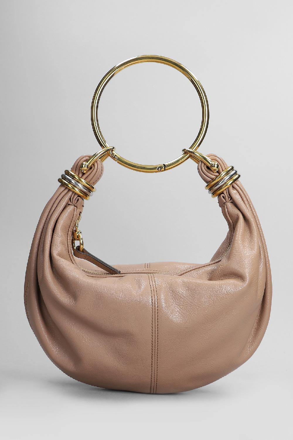 Deliberti Chloé Borsa a spalla bracelet bag in pelle cipria cod. 409054 - Deliberti The Luxury Shopping