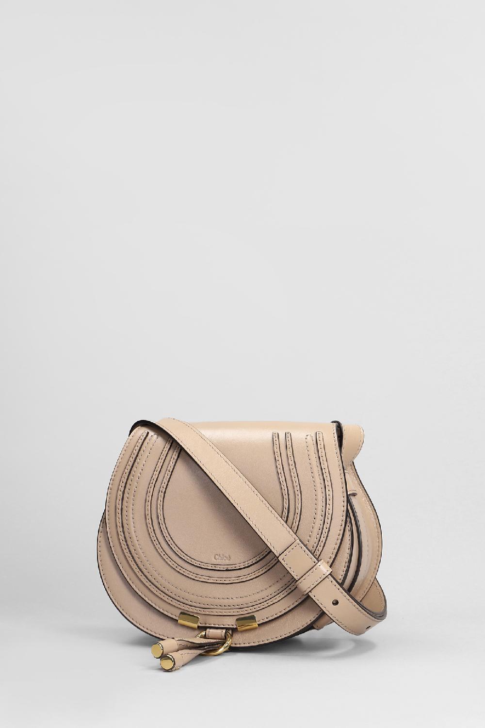 Deliberti Chloé Borsa A Spalla Marcie In Pelle Beige Cod. 406266 - Deliberti The Luxury Shopping
