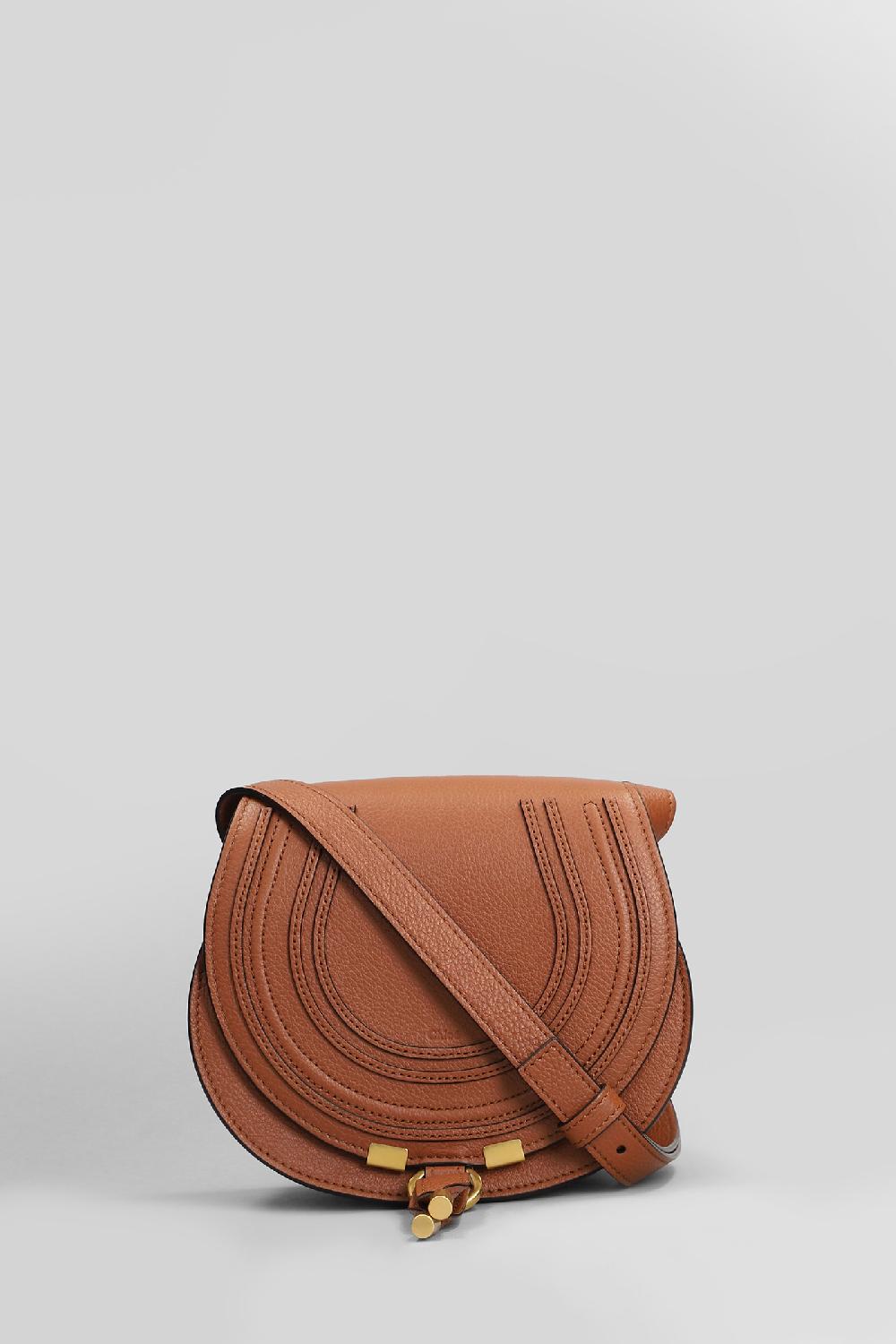 Deliberti Chloé Borsa a spalla marcie in pelle cuoio naturale cod. 406263 - Deliberti The Luxury Shopping