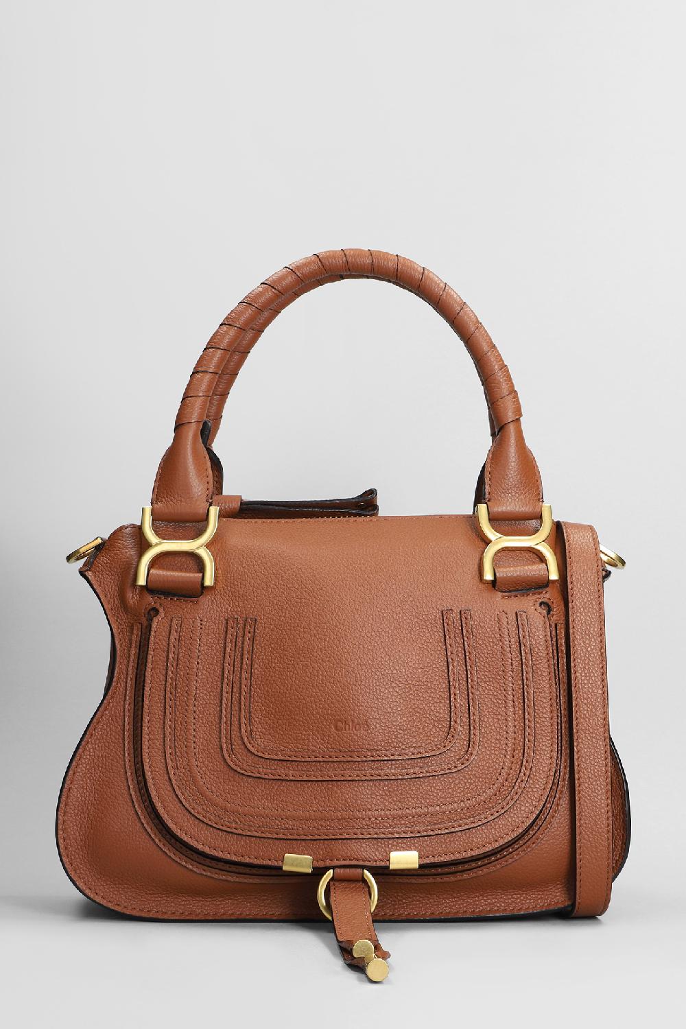 Deliberti Chloé Borsa a spalla mercie in pelle marrone cod. 406260 - Deliberti The Luxury Shopping