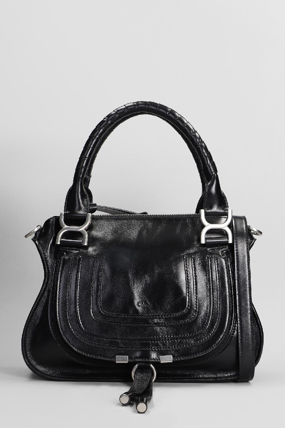 Deliberti Chloé Borsa a spalla mercie in pelle nera cod. 406262 - Deliberti The Luxury Shopping