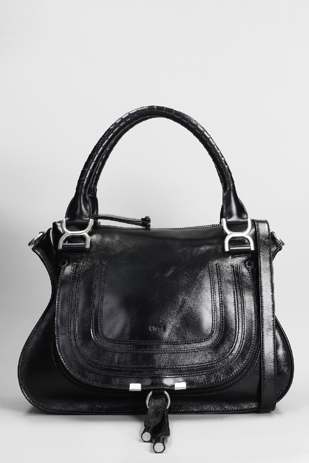 Deliberti Chloé Borsa a spalla mercie in pelle nera cod. 406259 - Deliberti The Luxury Shopping