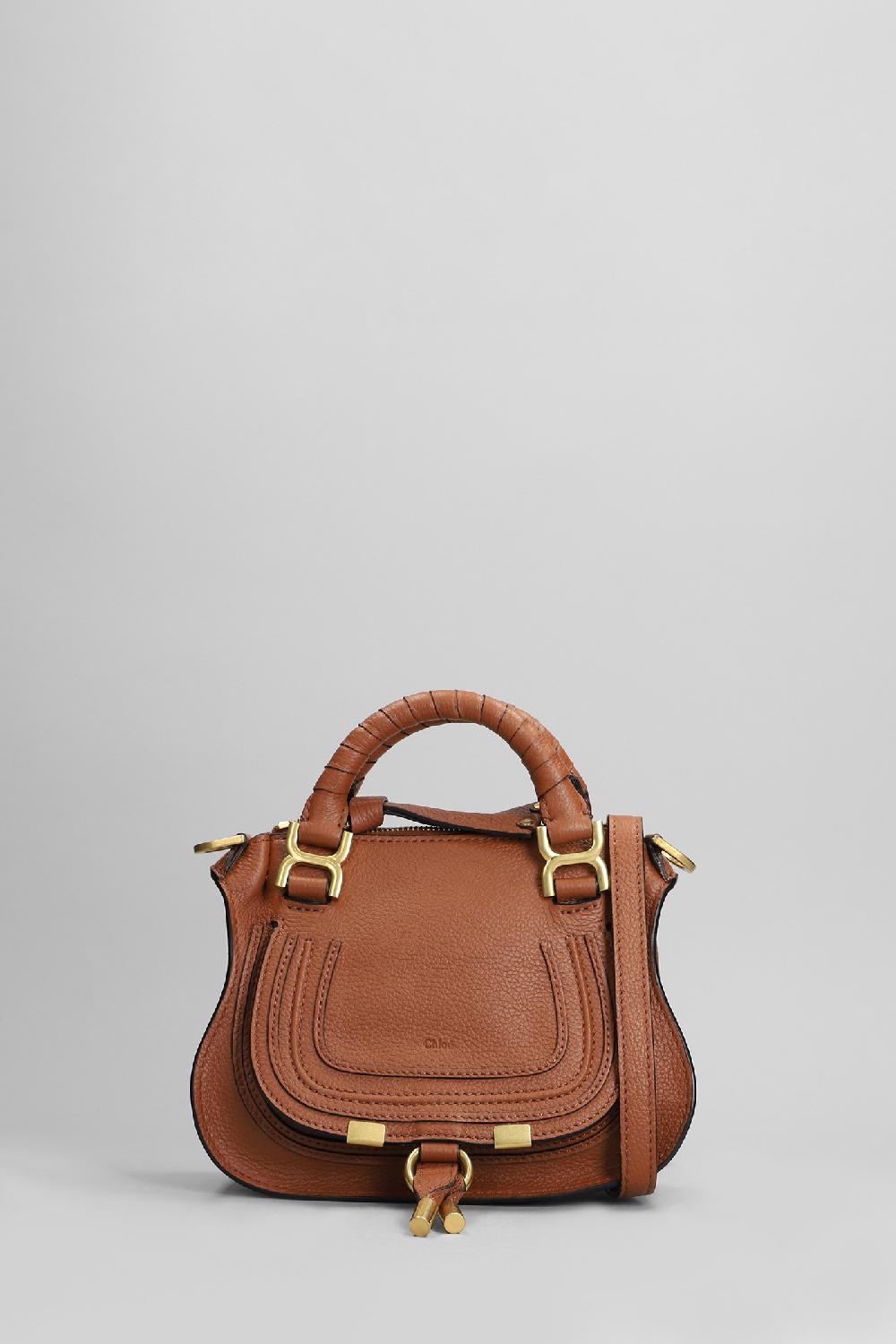 Deliberti Chloé Borsa a spalla mercie mini in pelle cuoio naturale cod. 386557 - Deliberti The Luxury Shopping