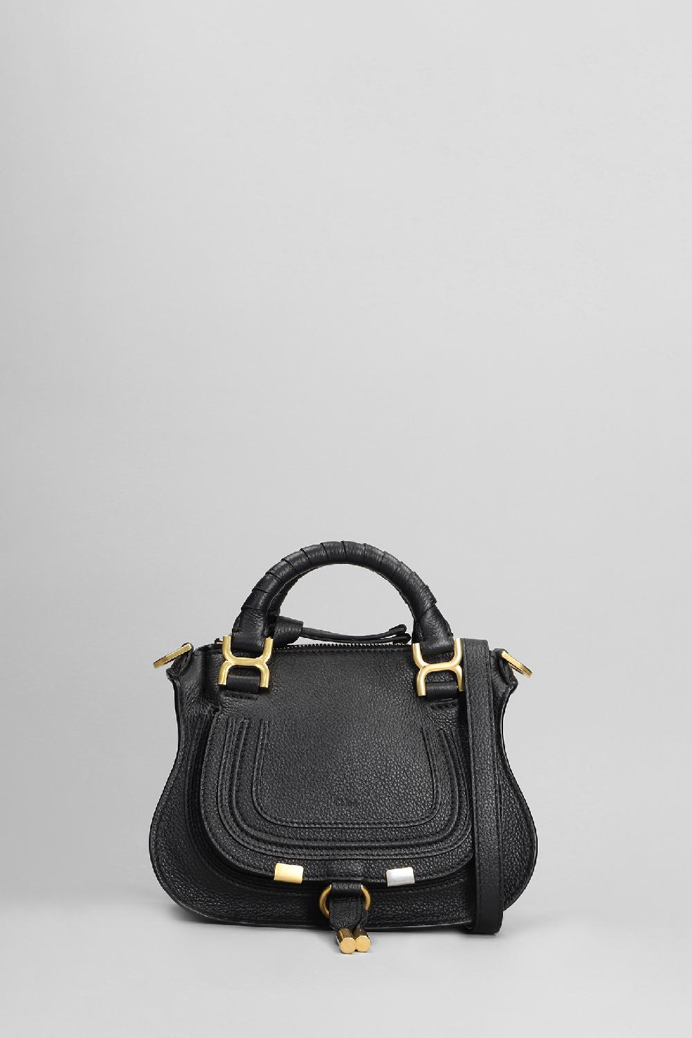 Deliberti Chloé Borsa a spalla mini crossbody in pelle nera cod. 382562 - Deliberti The Luxury Shopping