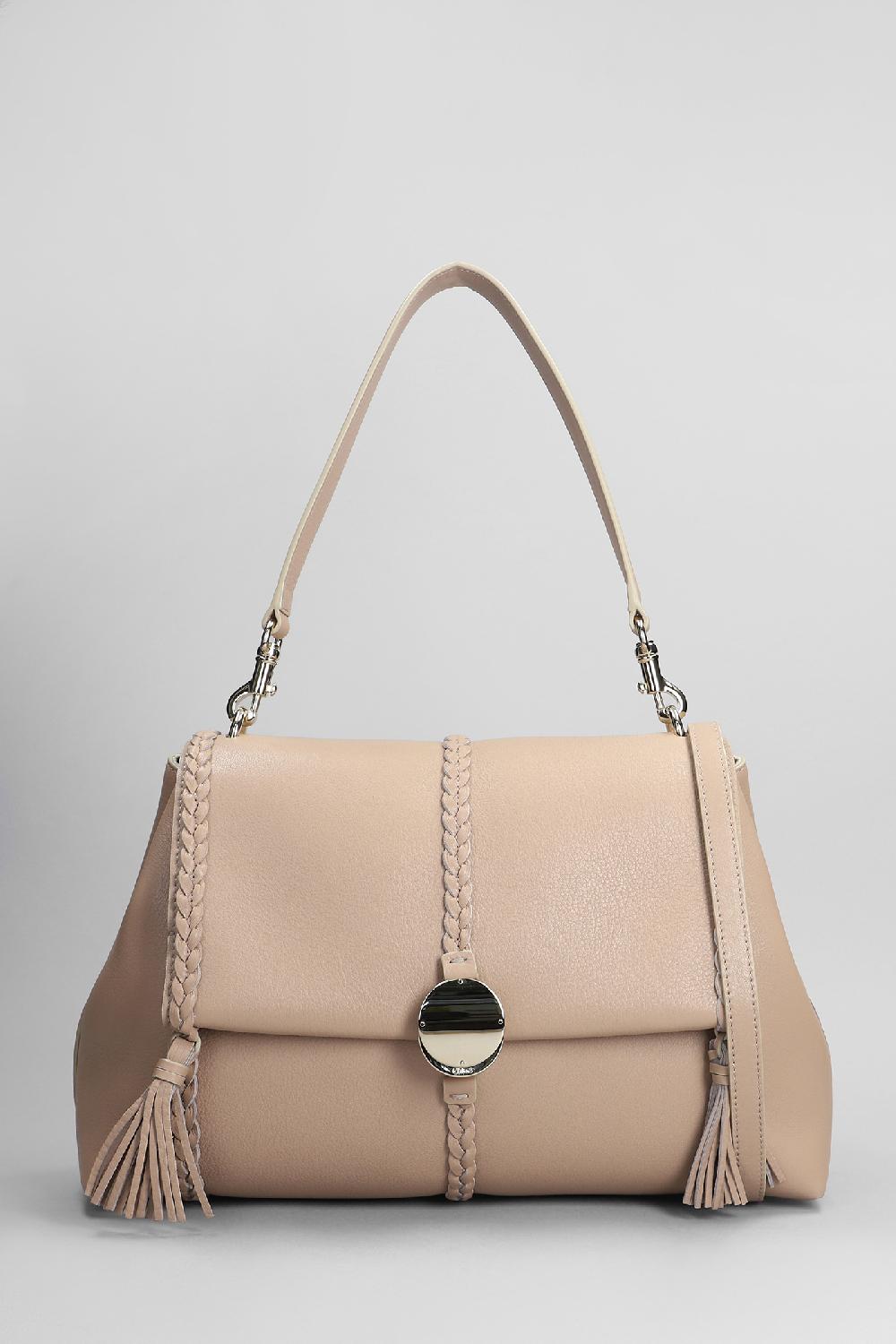 Deliberti Chloé Borsa a spalla penelope in pelle beige cod. 398787 - Deliberti The Luxury Shopping