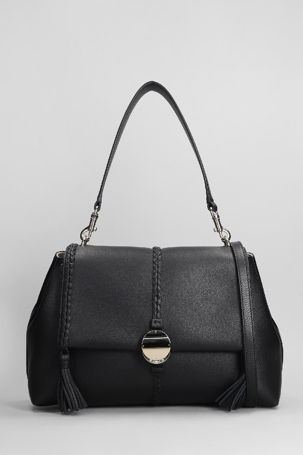 Deliberti Chloé Borsa A Spalla Penelope In Pelle Nera Cod. 399733 - Deliberti The Luxury Shopping
