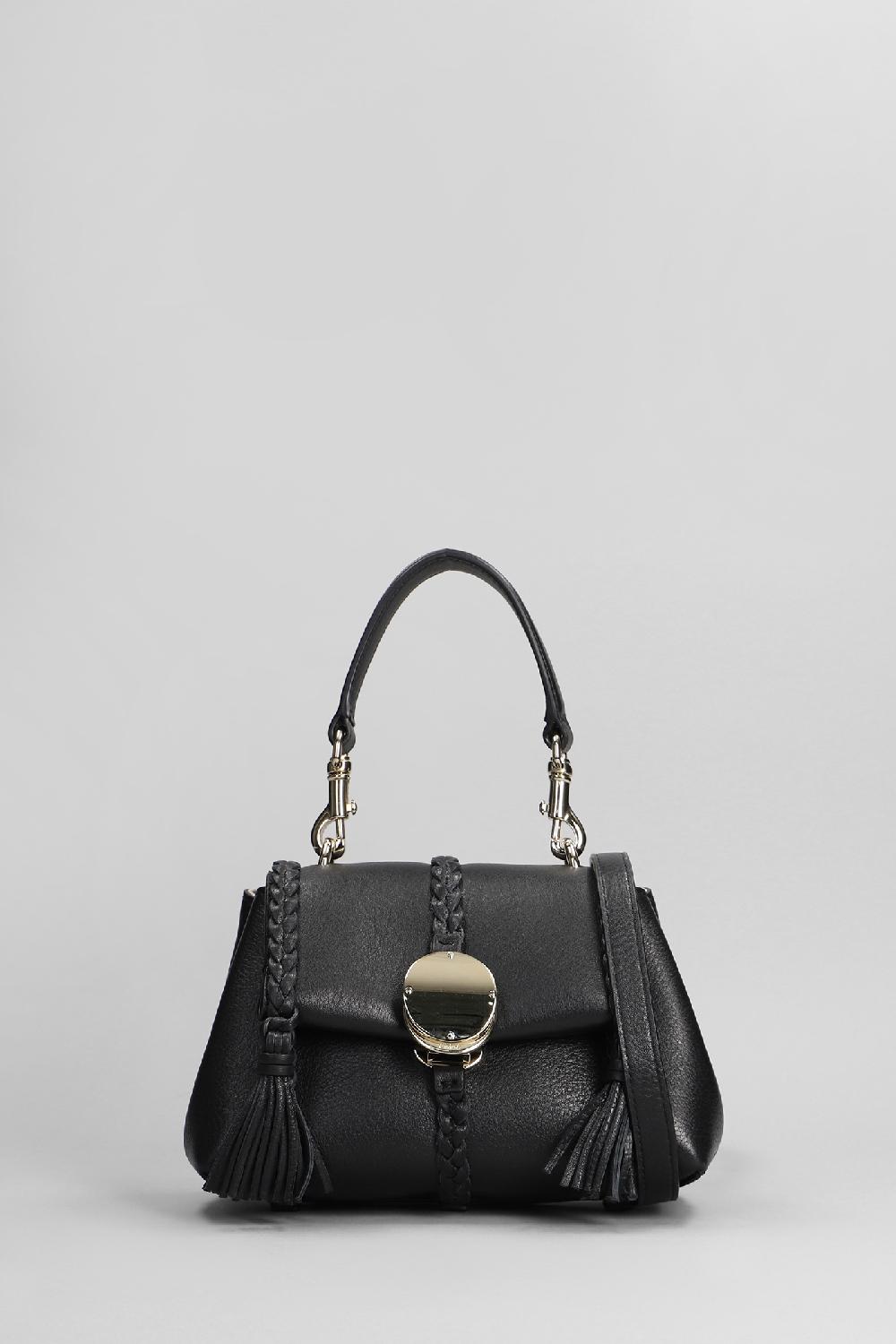 Deliberti Chloé Borsa a spalla penelope in pelle nera cod. 398789 - Deliberti The Luxury Shopping