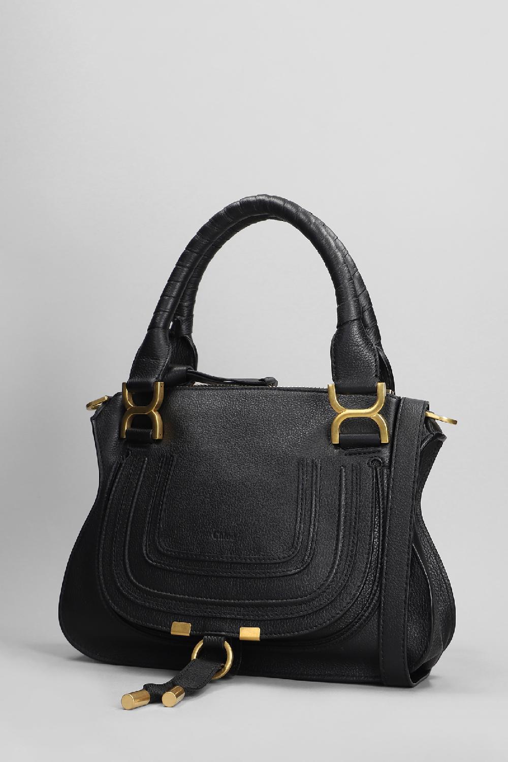 Deliberti Chloé Borsa A Spalla Small Double Carry In Pelle Nera Cod. 382563 - Deliberti The Luxury Shopping