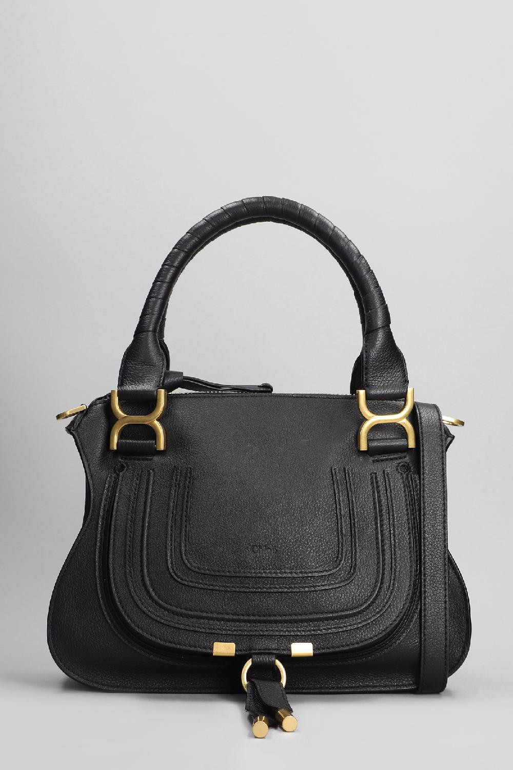 Deliberti Chloé Borsa a spalla small double carry in pelle nera cod. 382563 - Deliberti The Luxury Shopping