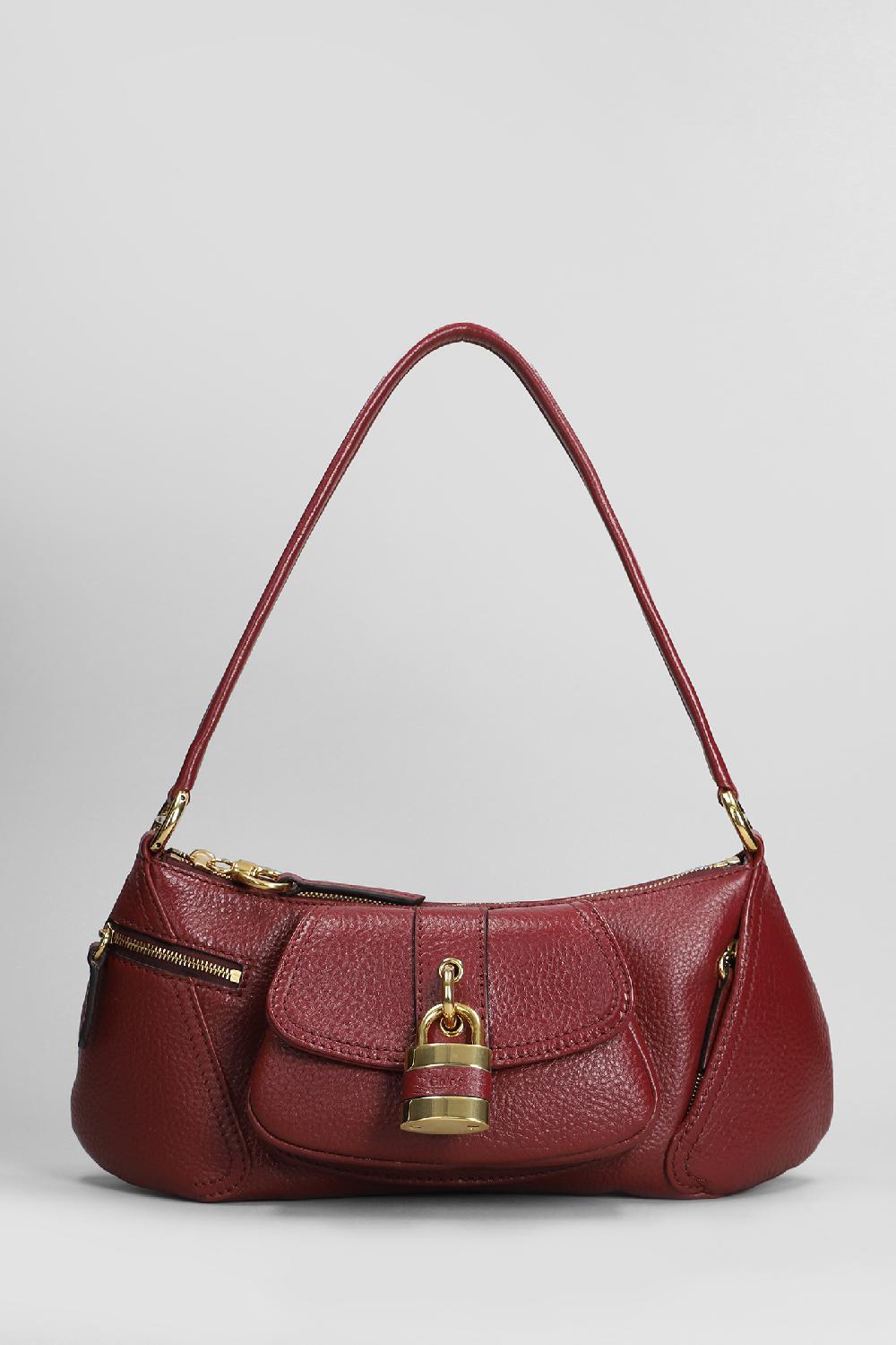 Deliberti Chloé Borsa a spalla the 99 in pelle bordeaux cod. 406270 - Deliberti The Luxury Shopping