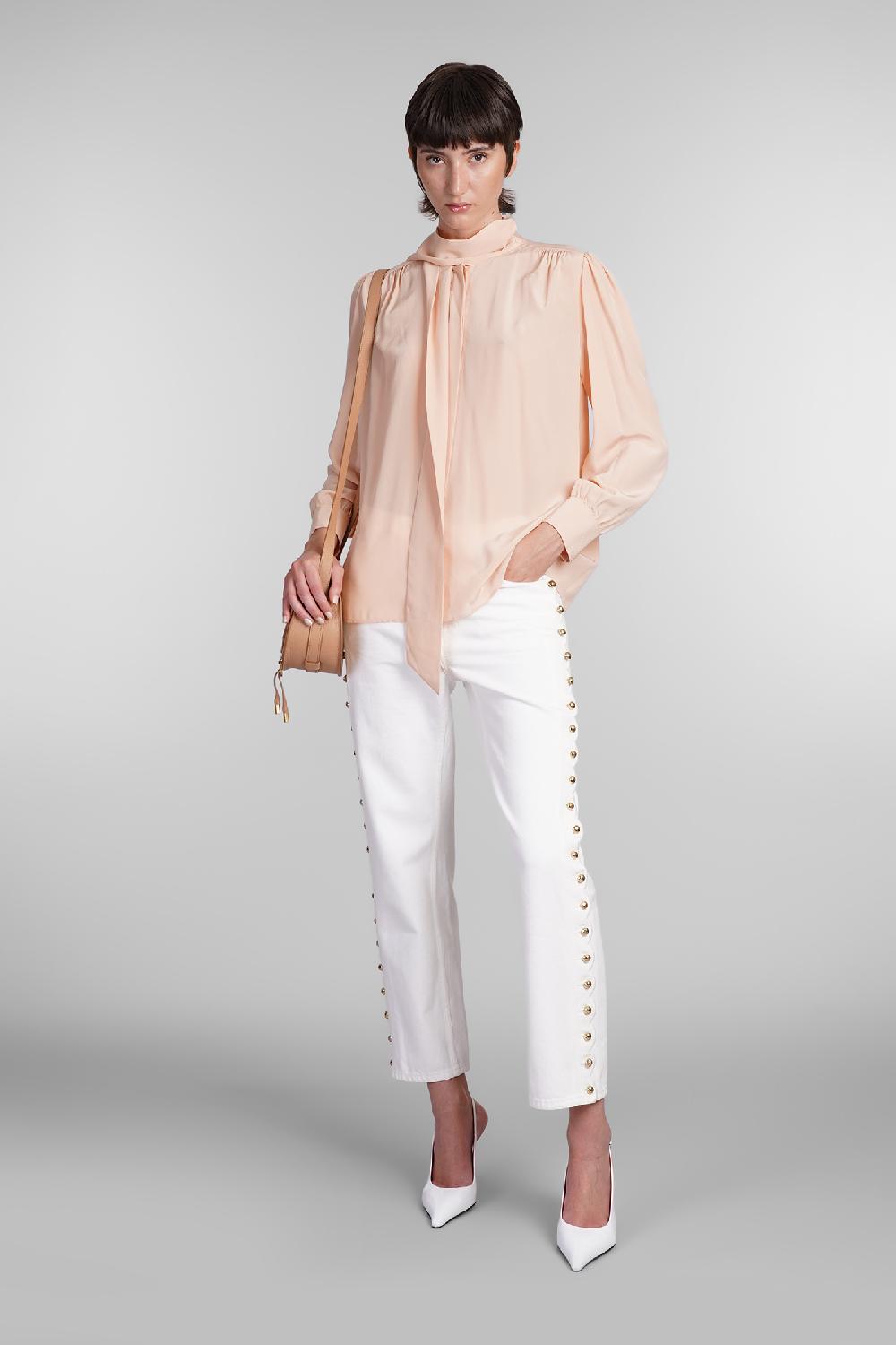 Deliberti Chloé Camicia In Seta Rosa Cod. 404206 - Deliberti The Luxury Shopping