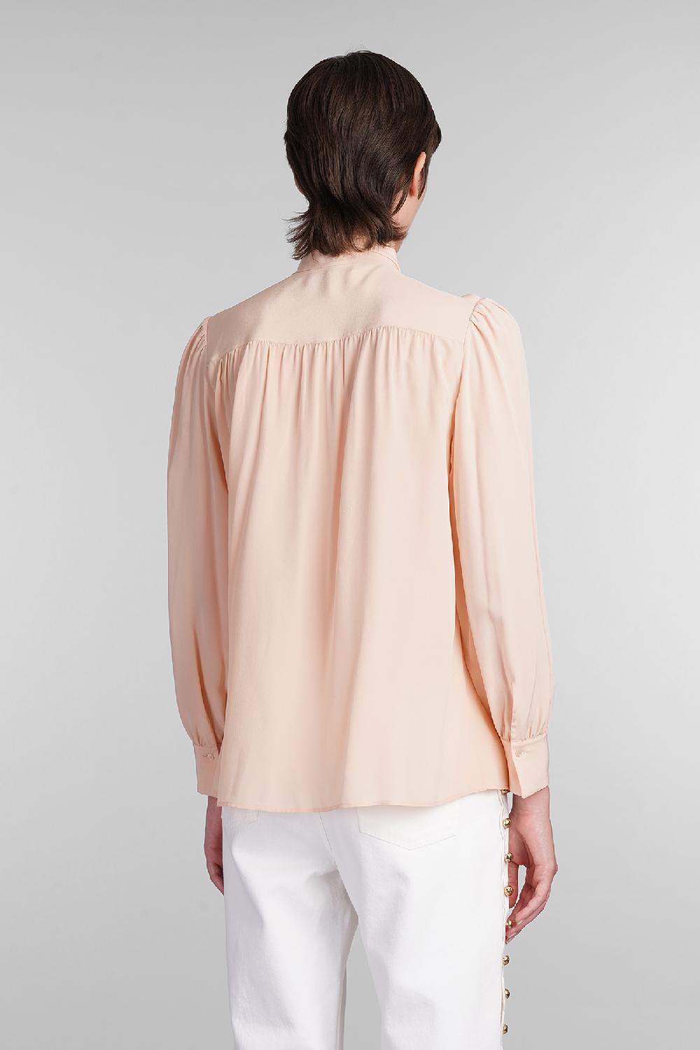 Deliberti Chloé Camicia In Seta Rosa Cod. 404206 - Deliberti The Luxury Shopping
