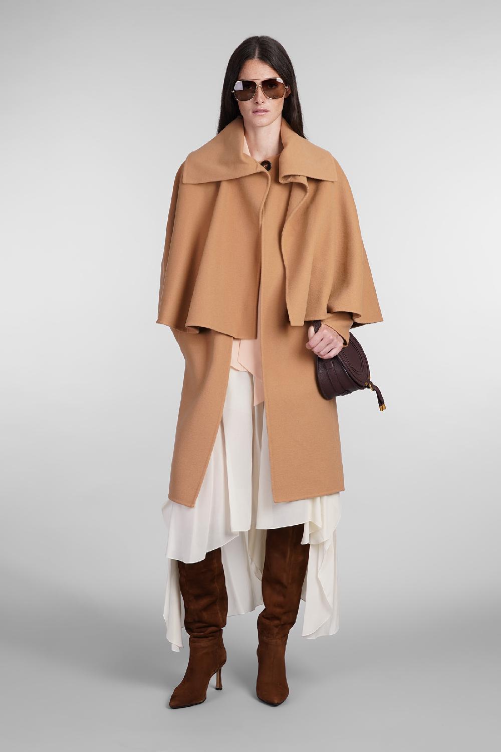 Deliberti Chloé Cappotto In Lana E Cashmere Cammello Cod. 404207 - Deliberti The Luxury Shopping