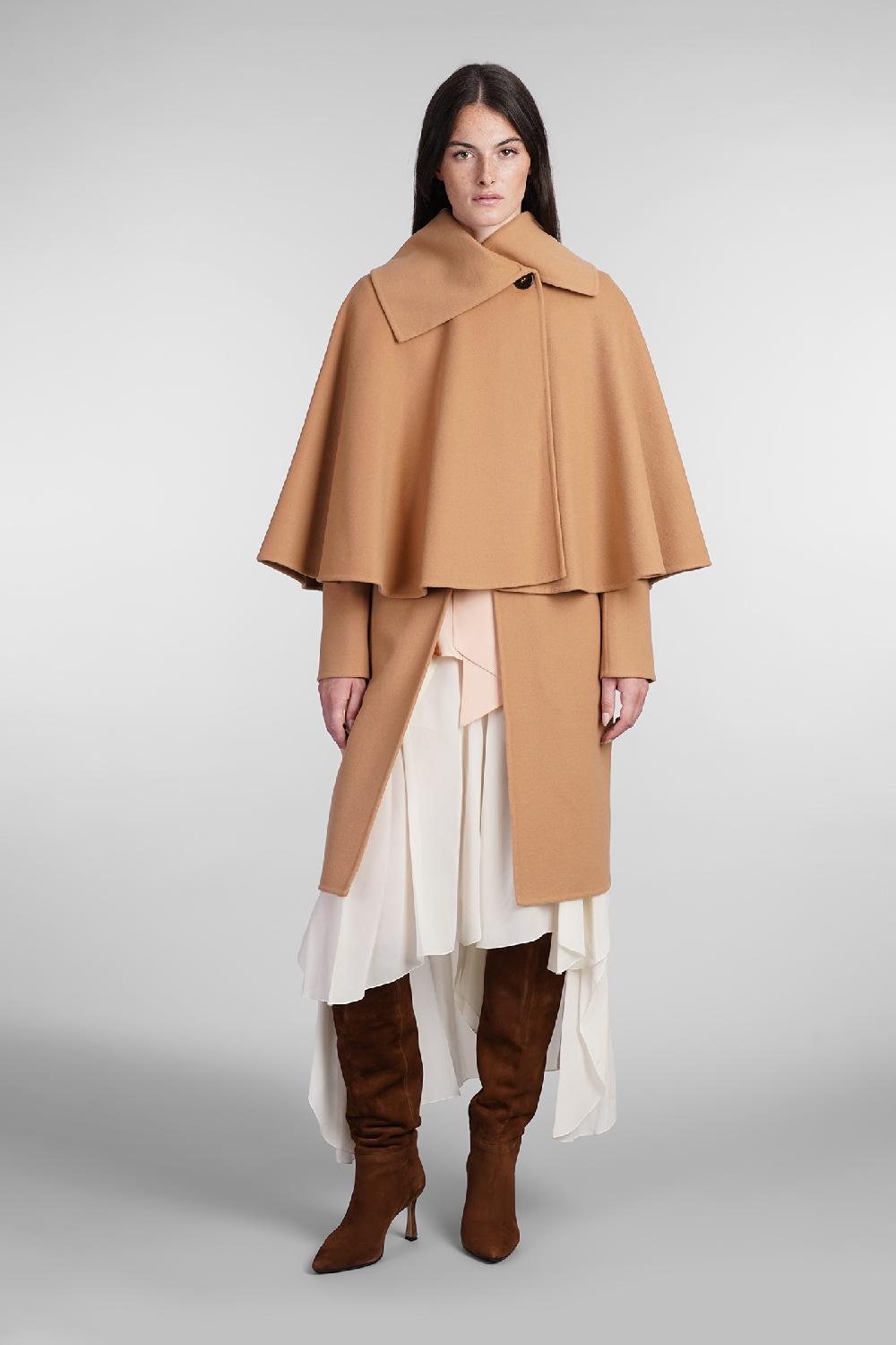 Deliberti Chloé Cappotto in lana e cashmere cammello cod. 404207 - Deliberti The Luxury Shopping