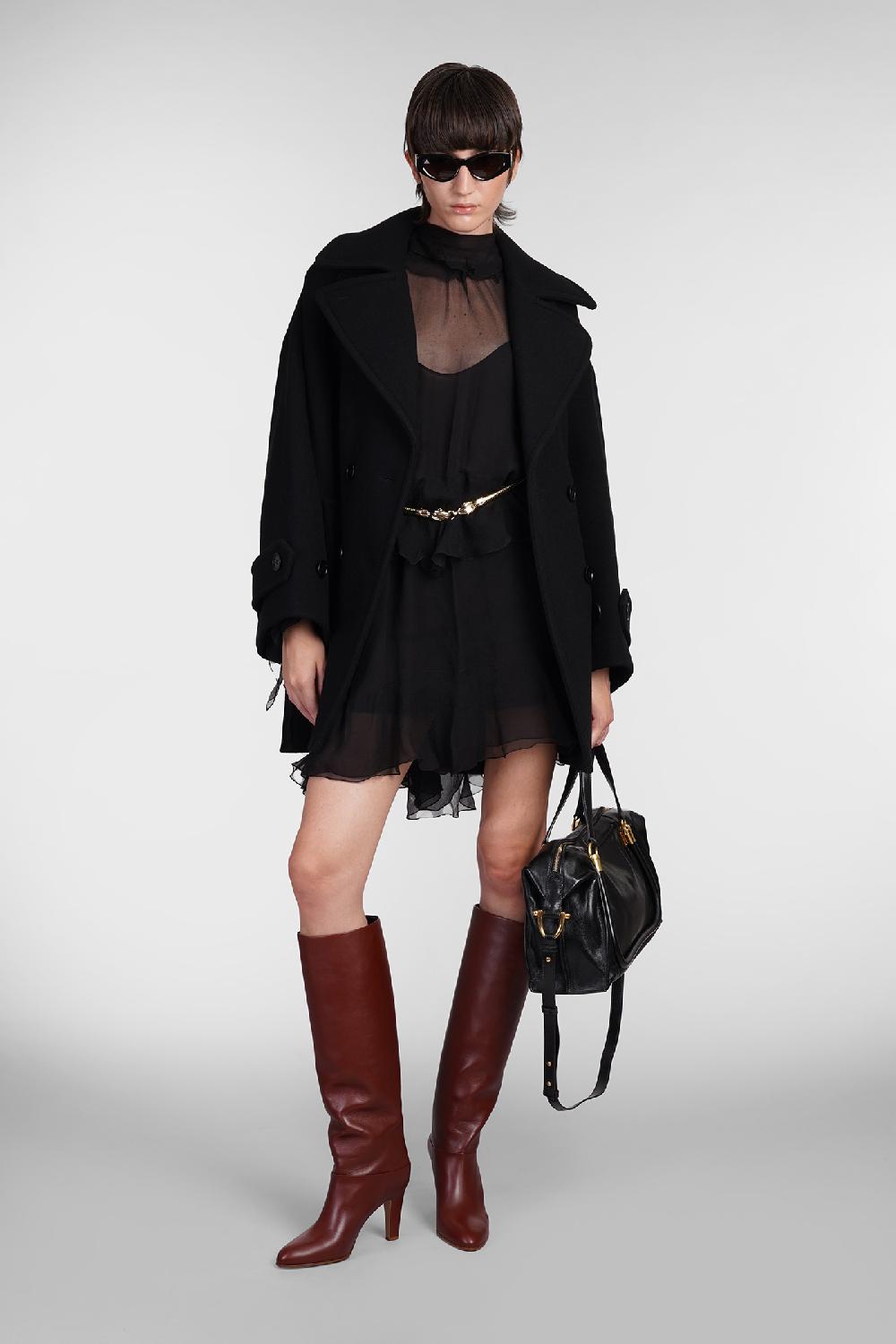 Deliberti Chloé Cappotto In Lana Nera Cod. 406242 - Deliberti The Luxury Shopping