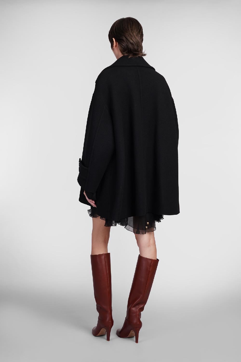 Deliberti Chloé Cappotto In Lana Nera Cod. 406242 - Deliberti The Luxury Shopping
