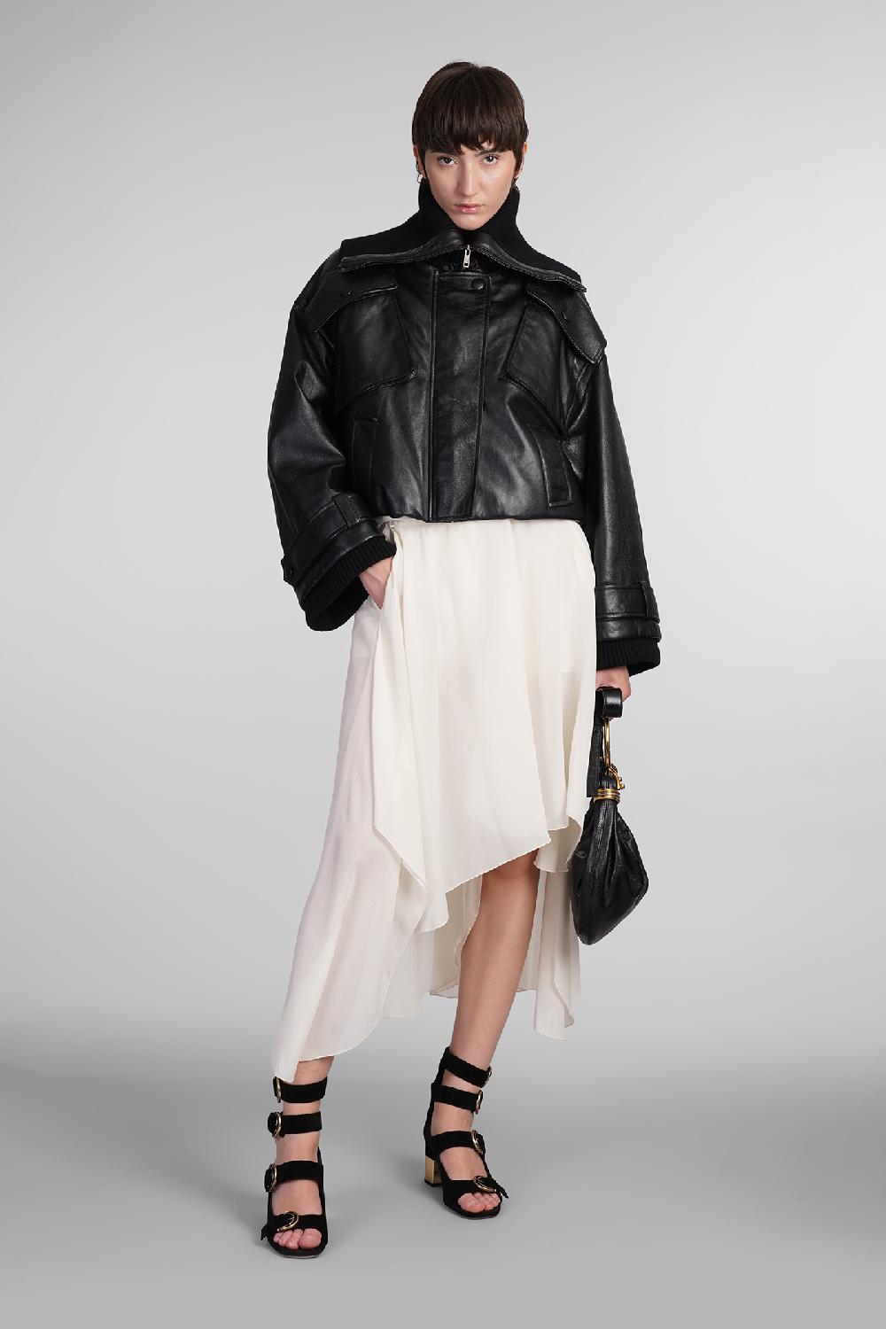 Deliberti Chloé Giacca In Pelle In Pelle Nera Cod. 404212 - Deliberti The Luxury Shopping