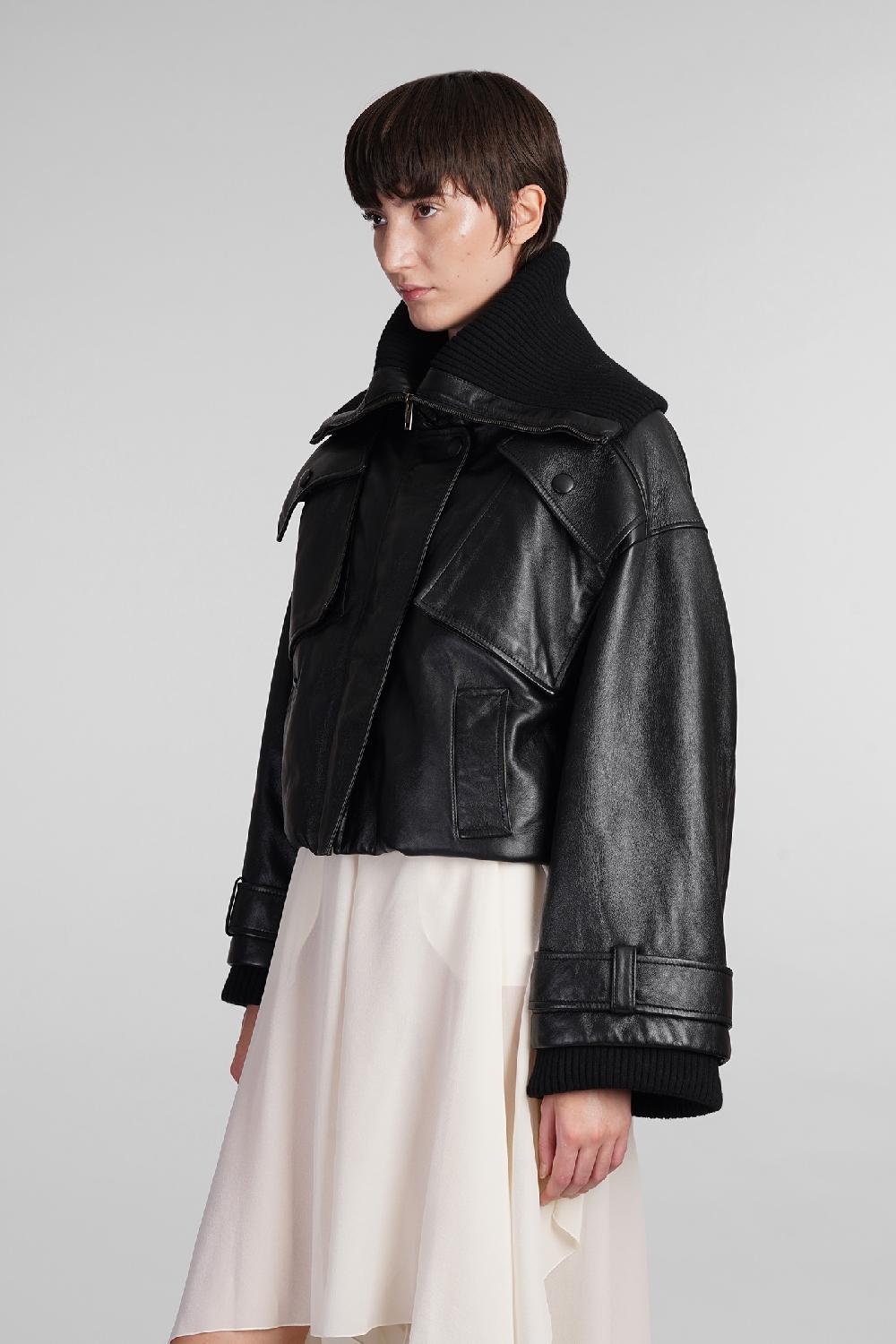 Deliberti Chloé Giacca In Pelle In Pelle Nera Cod. 404212 - Deliberti The Luxury Shopping