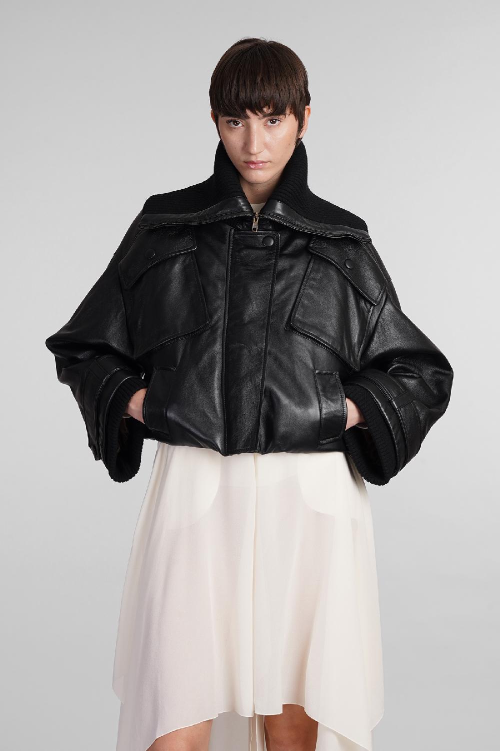 Deliberti Chloé Giacca in pelle in pelle nera cod. 404212 - Deliberti The Luxury Shopping