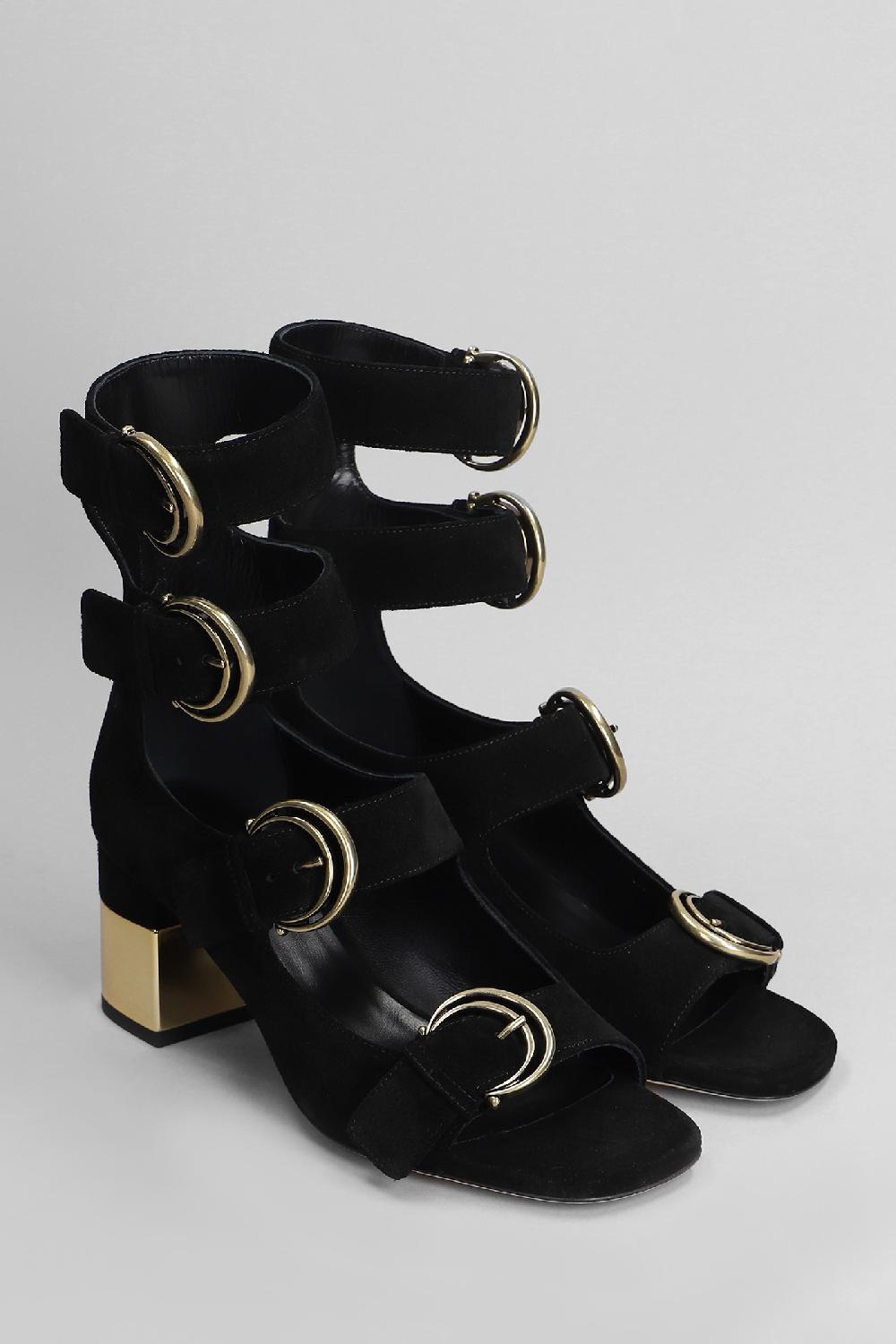 Deliberti Chloé Sandali Alize In Camoscio Nero Cod. 404196 - Deliberti The Luxury Shopping