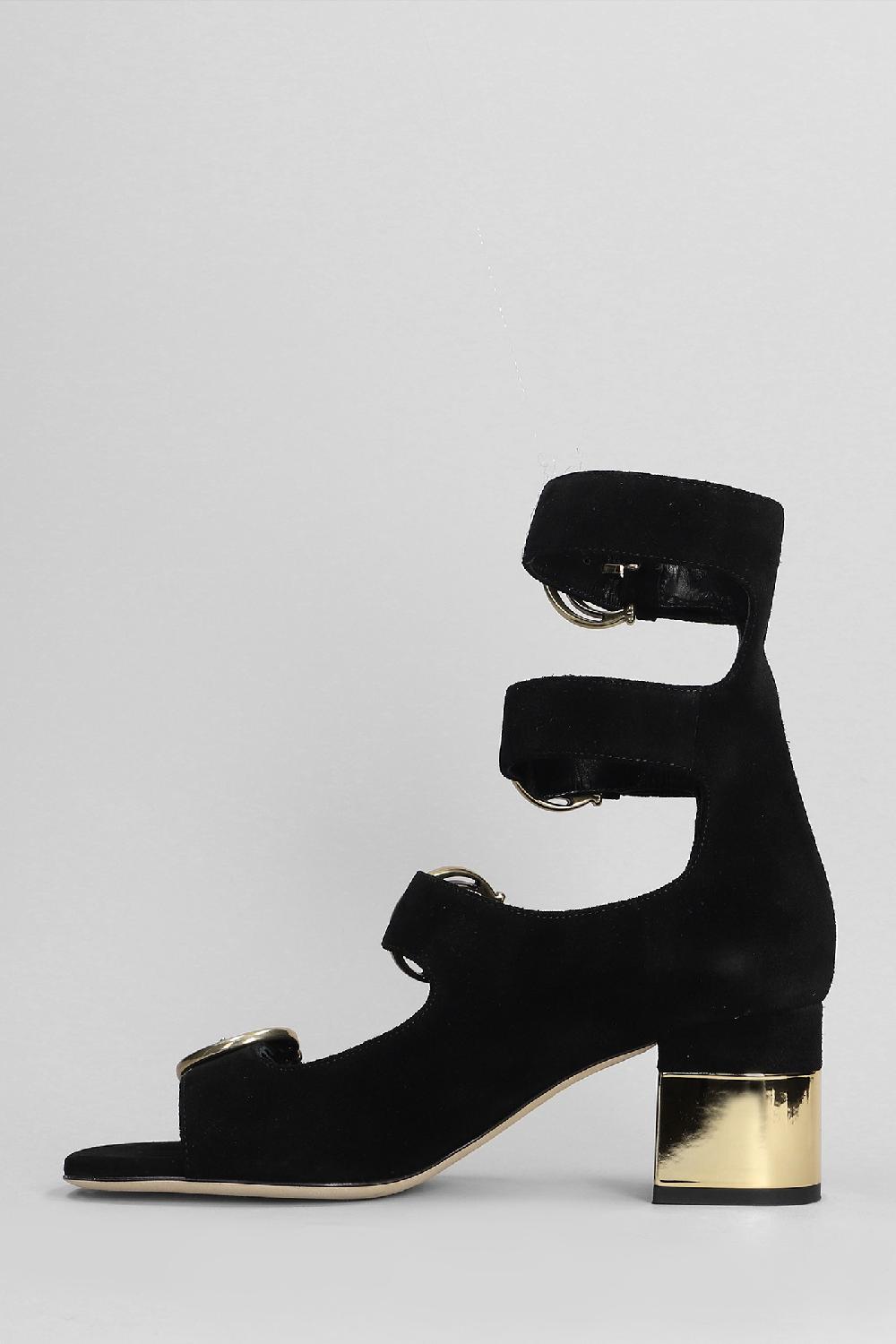 Deliberti Chloé Sandali Alize In Camoscio Nero Cod. 404196 - Deliberti The Luxury Shopping