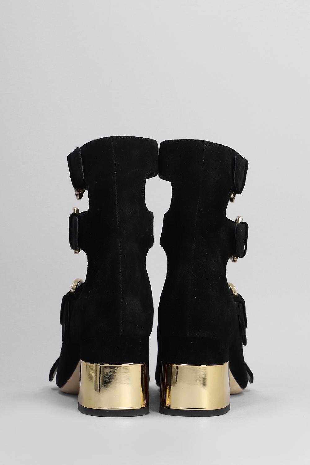 Deliberti Chloé Sandali Alize In Camoscio Nero Cod. 404196 - Deliberti The Luxury Shopping