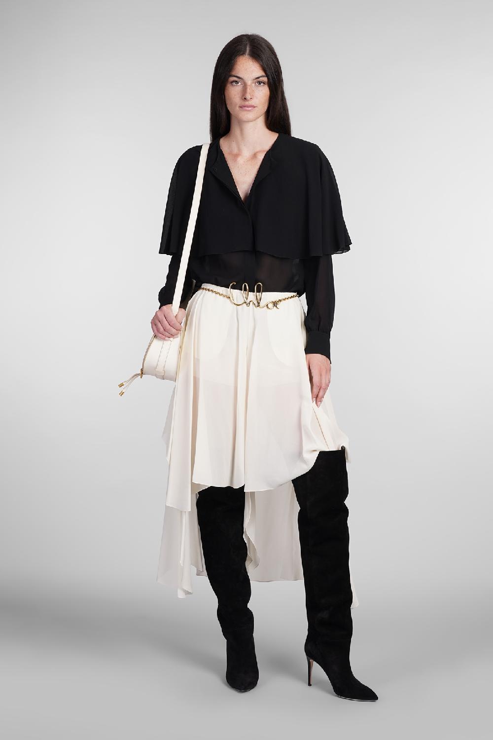 Deliberti Chloé Shorts In Seta Beige Cod. 404205 - Deliberti The Luxury Shopping