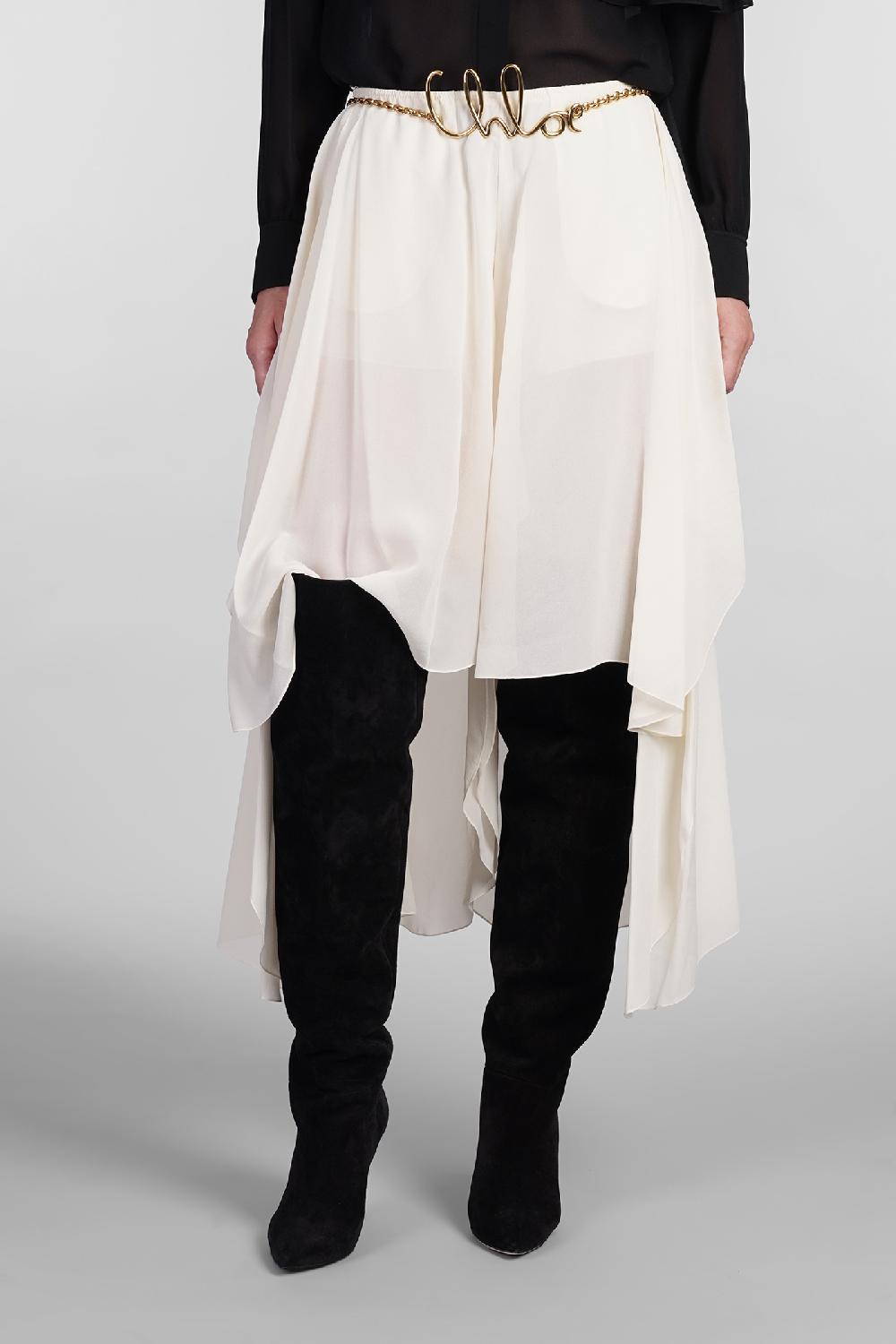 Deliberti Chloé Shorts in seta beige cod. 404205 - Deliberti The Luxury Shopping