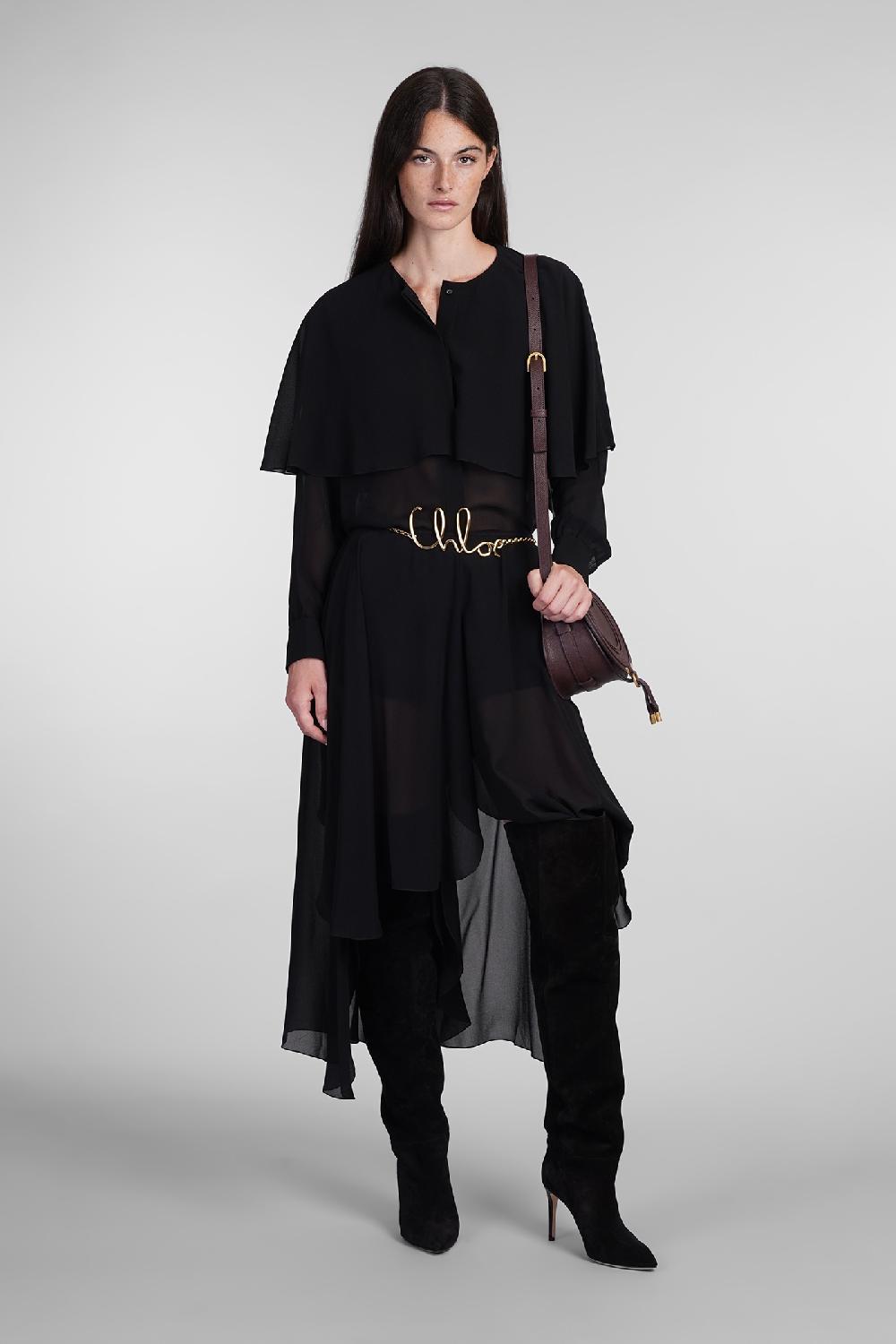 Deliberti Chloé Shorts In Seta Nera Cod. 404204 - Deliberti The Luxury Shopping