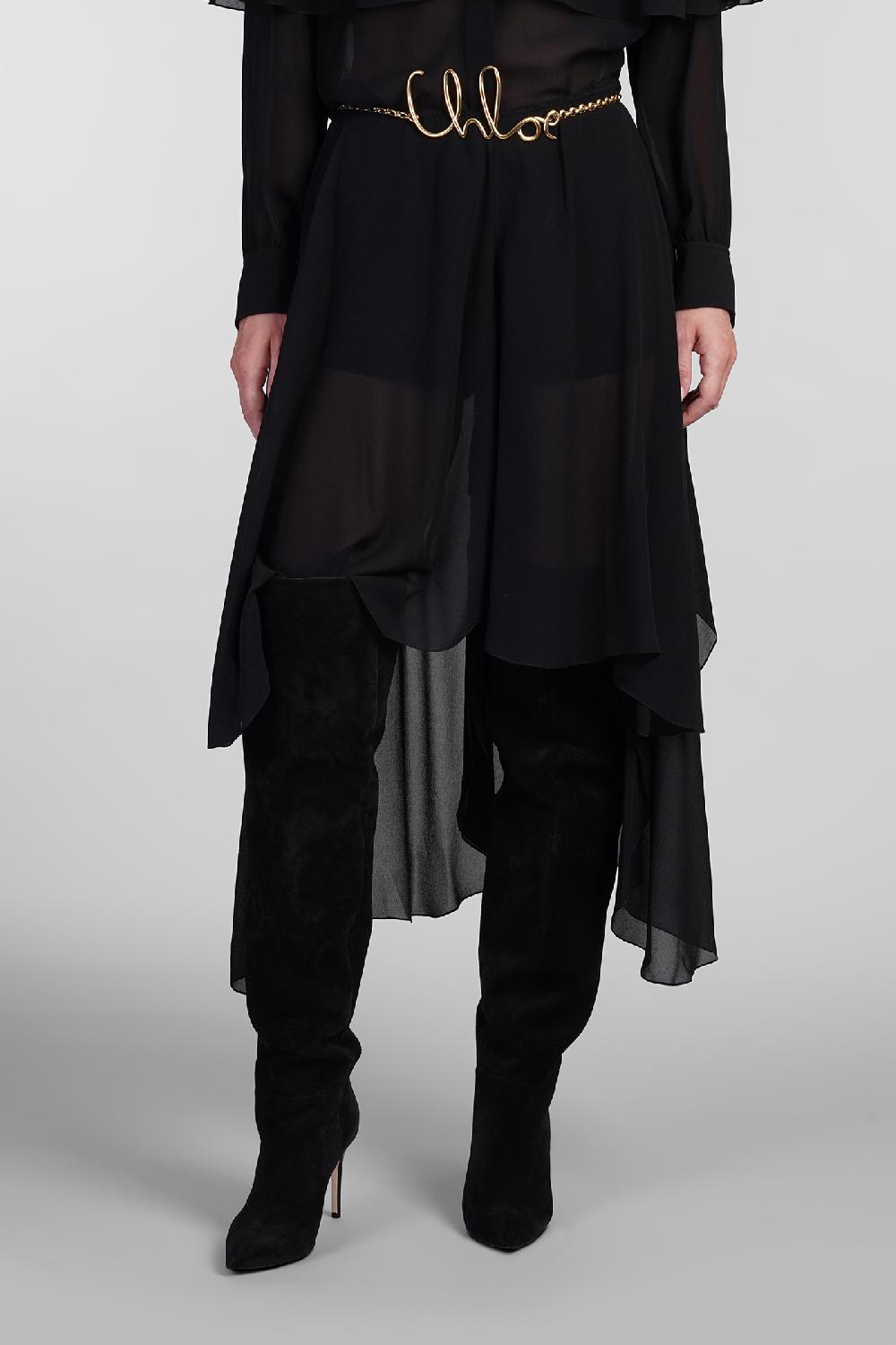 Deliberti Chloé Shorts in seta nera cod. 404204 - Deliberti The Luxury Shopping