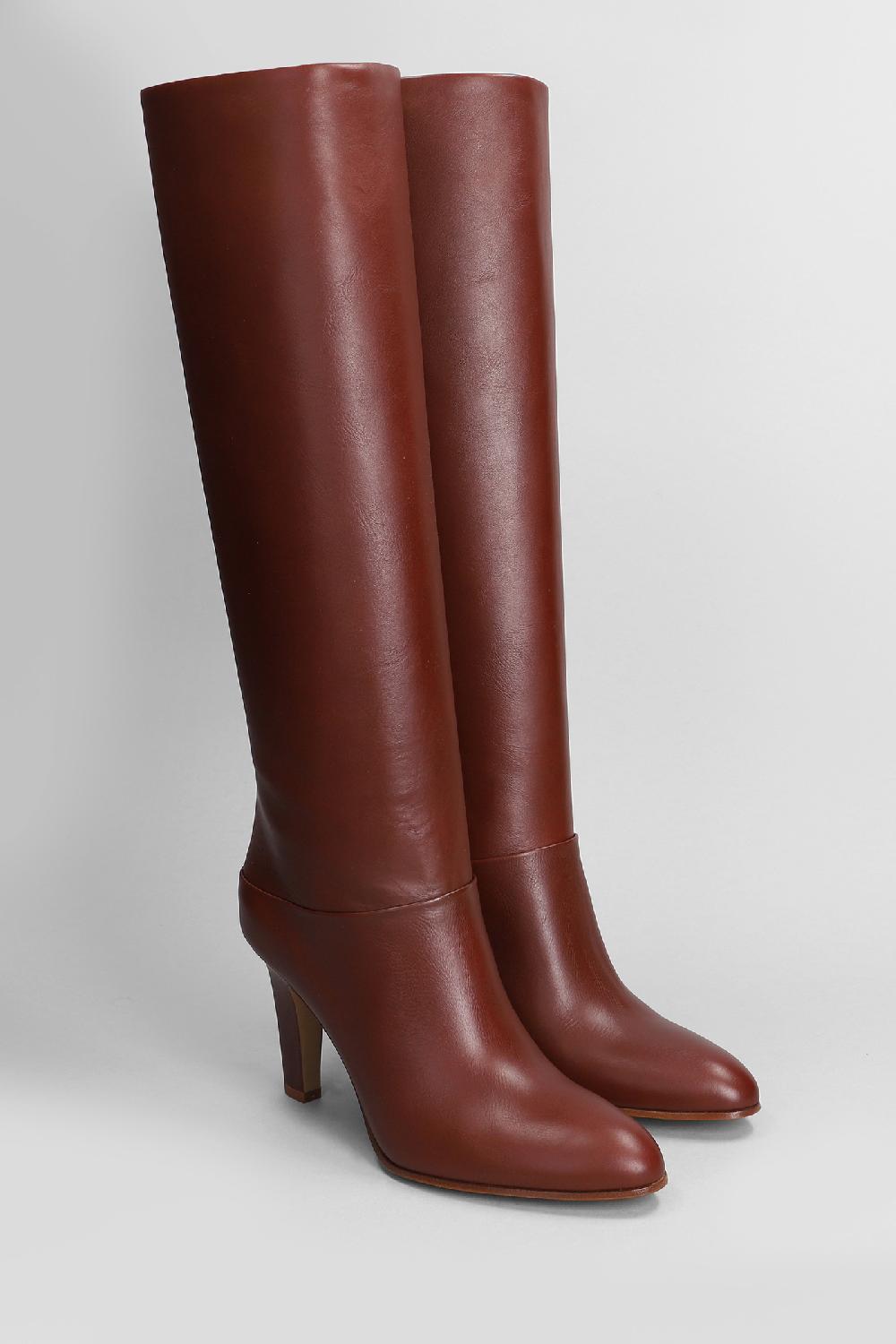 Deliberti Chloé Stivali Tacco Alto Eve In Pelle Marrone Cod. 406255 - Deliberti The Luxury Shopping