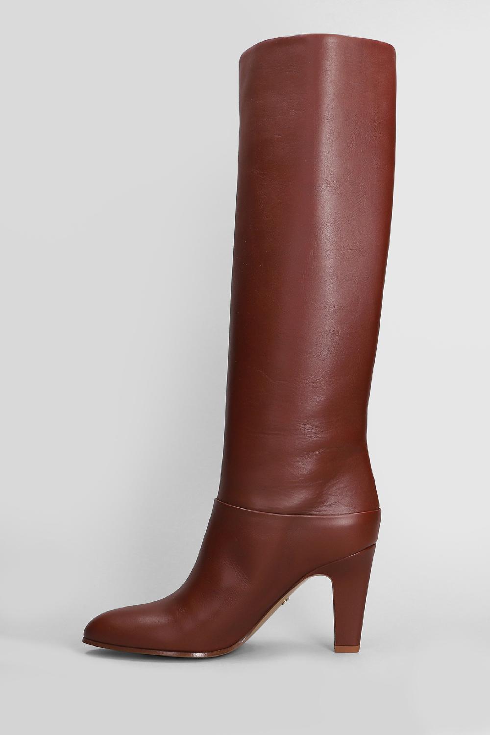 Deliberti Chloé Stivali Tacco Alto Eve In Pelle Marrone Cod. 406255 - Deliberti The Luxury Shopping