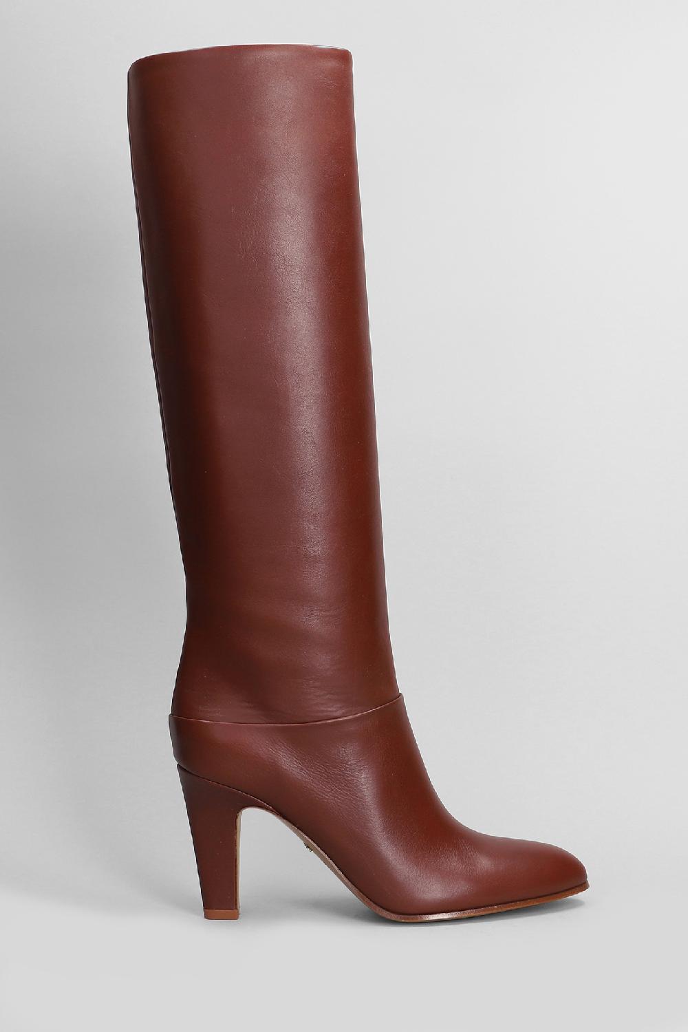 Deliberti Chloé Stivali tacco alto eve in pelle marrone cod. 406255 - Deliberti The Luxury Shopping