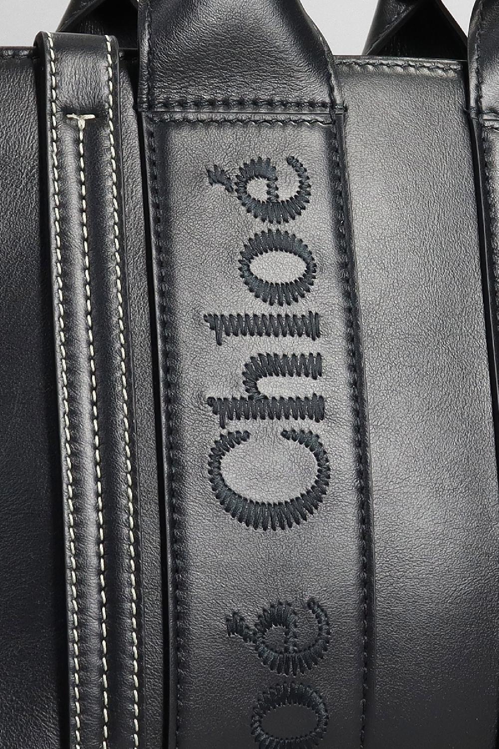 Deliberti Chloé Tote Small Tote With Stra In Pelle Nera Cod. 382565 - Deliberti The Luxury Shopping