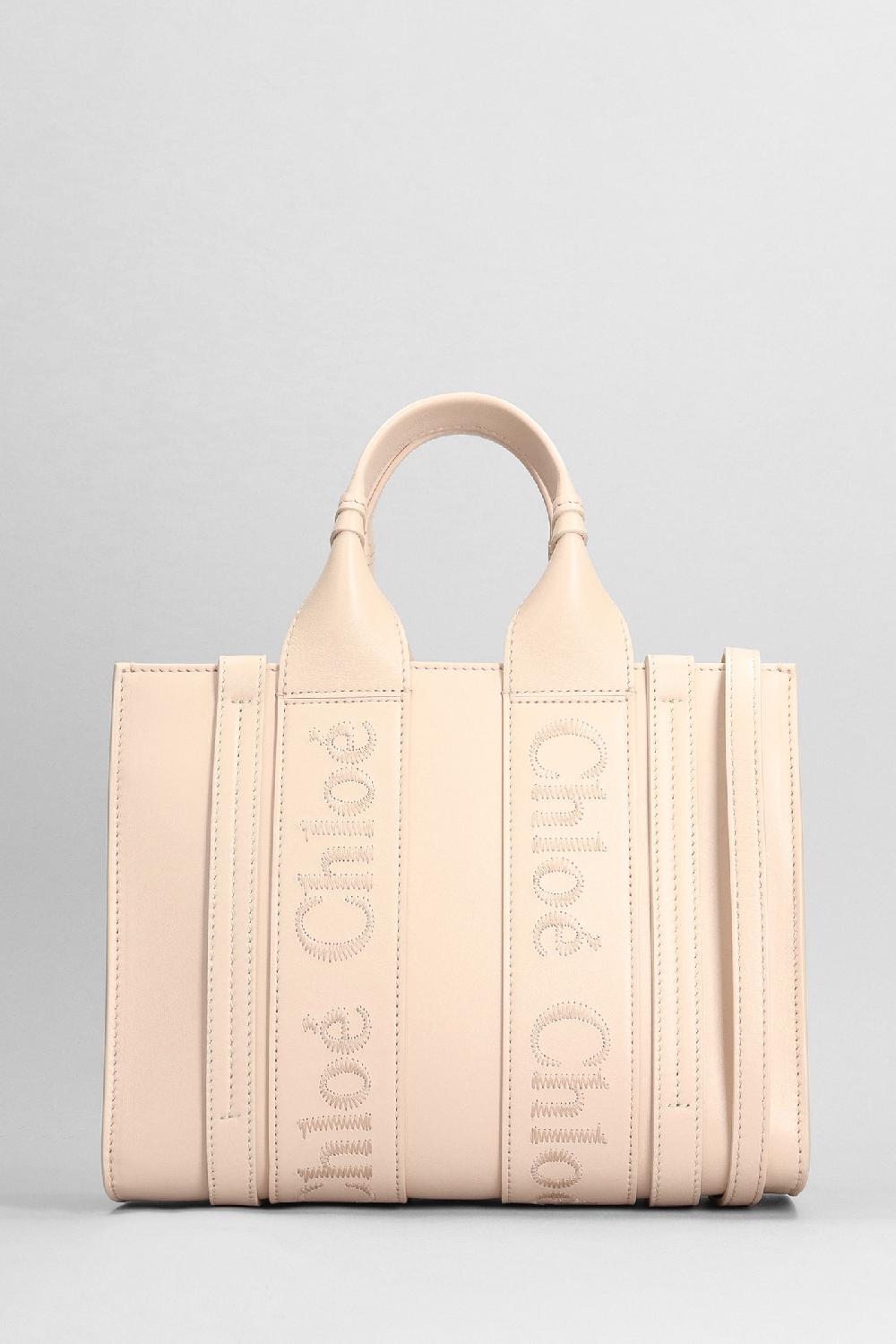 Deliberti Chloé Tote small tote with stra in pelle rosa cod. 382566 - Deliberti The Luxury Shopping