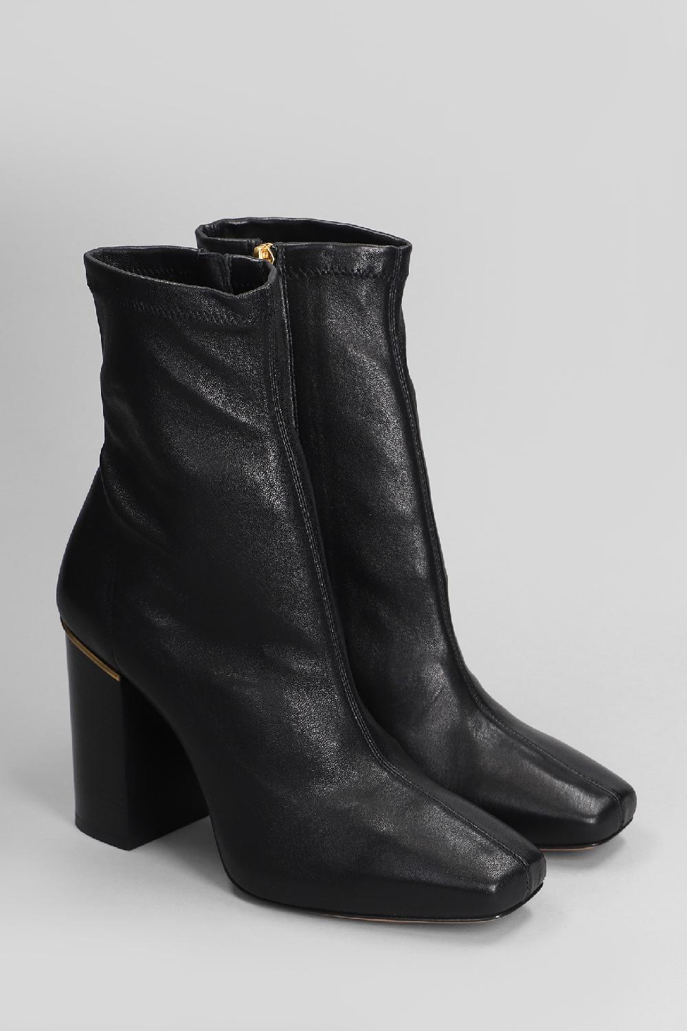 Deliberti Chloé Tronchetti Tacco Alto Ambre In Pelle Nera Cod. 406254 - Deliberti The Luxury Shopping