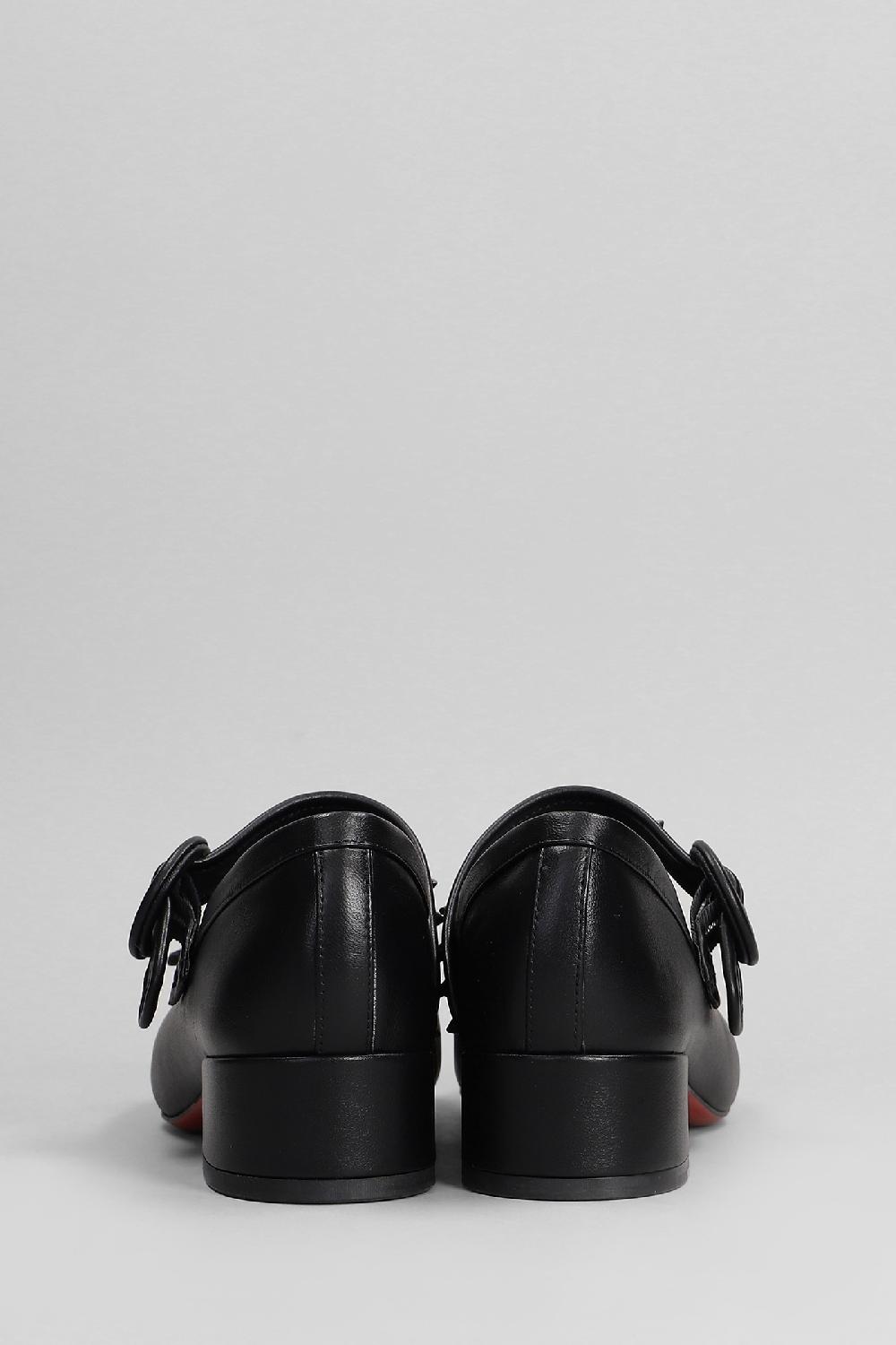 Deliberti Christian Louboutin Ballerine Mamastrapita Spike30 In Pelle Nera Cod. 410178 - Deliberti The Luxury Shopping