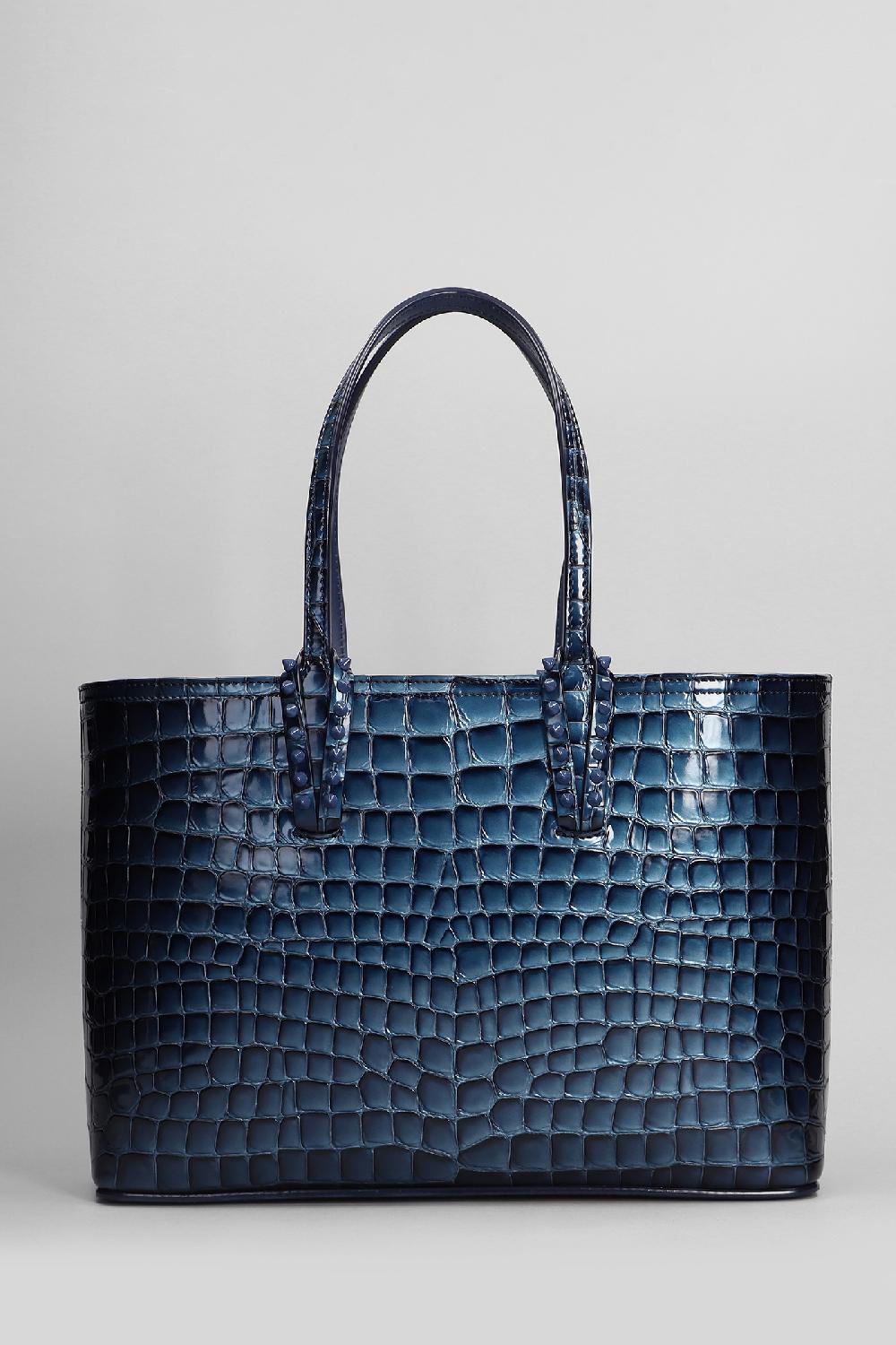 Deliberti Christian Louboutin Borsa a mano cabata small in pelle blu cod. 410183 - Deliberti The Luxury Shopping