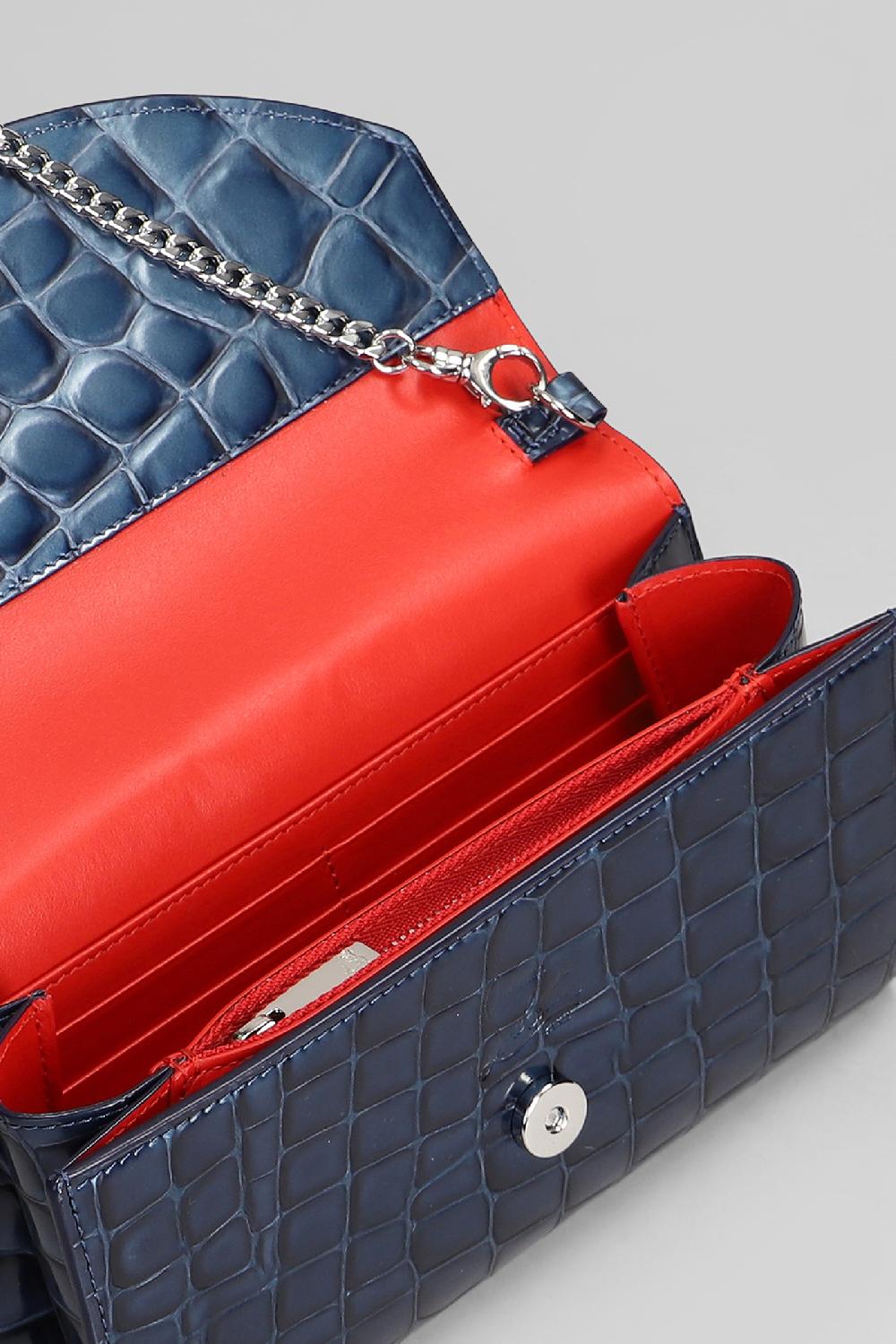 Deliberti Christian Louboutin Borsa A Spalla Loubi54 In Pelle Blu Cod. 410196 - Deliberti The Luxury Shopping