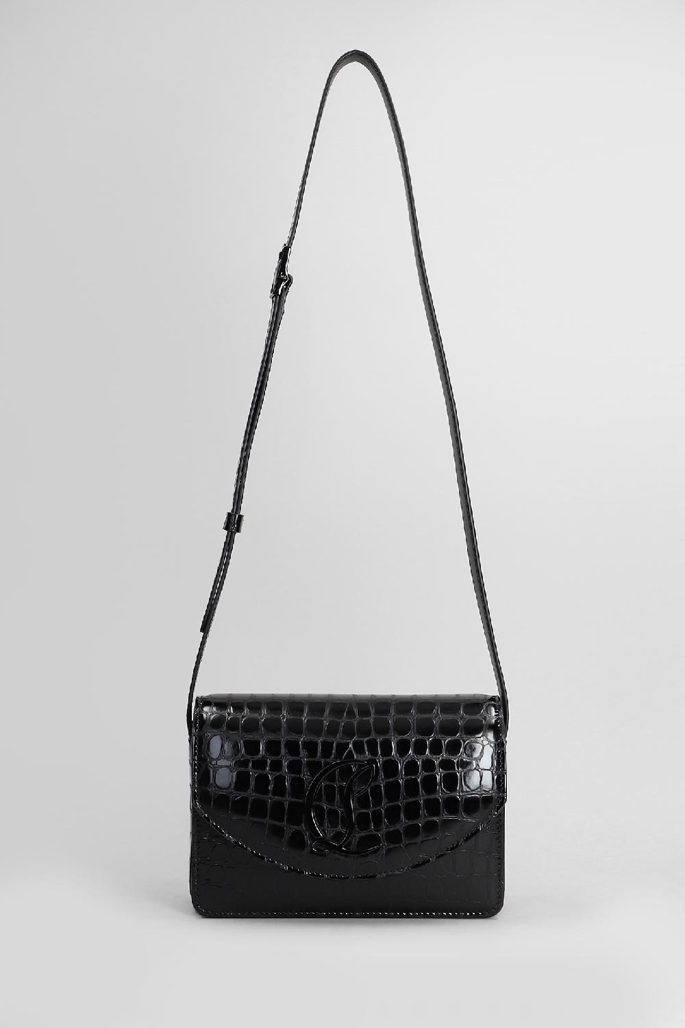 Deliberti Christian Louboutin Borsa a spalla loubi54 small in pelle nera cod. 409813 - Deliberti The Luxury Shopping