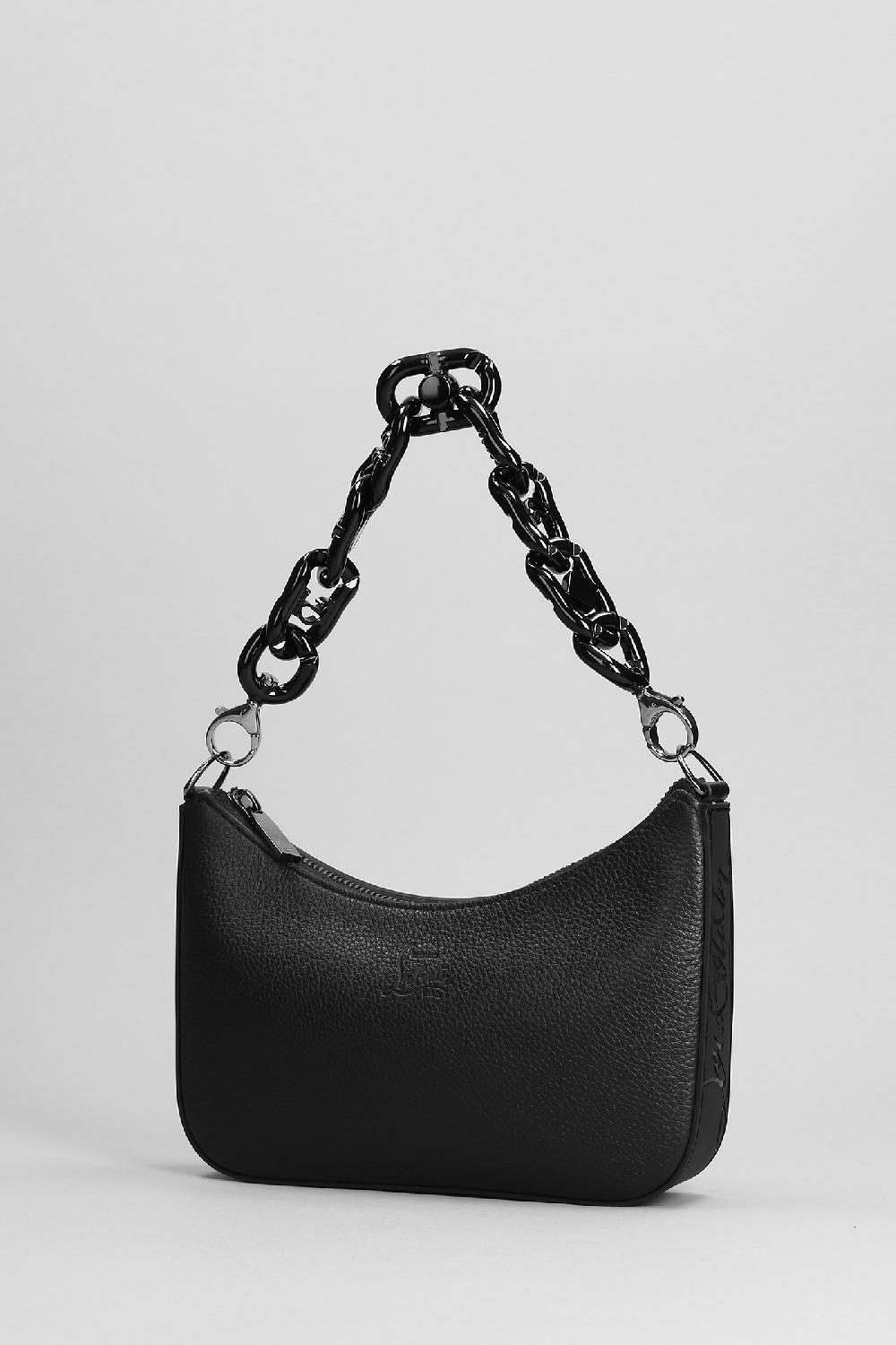 Deliberti Christian Louboutin Borsa A Spalla Loubila Chain In Pelle Nera Cod. 383036 - Deliberti The Luxury Shopping